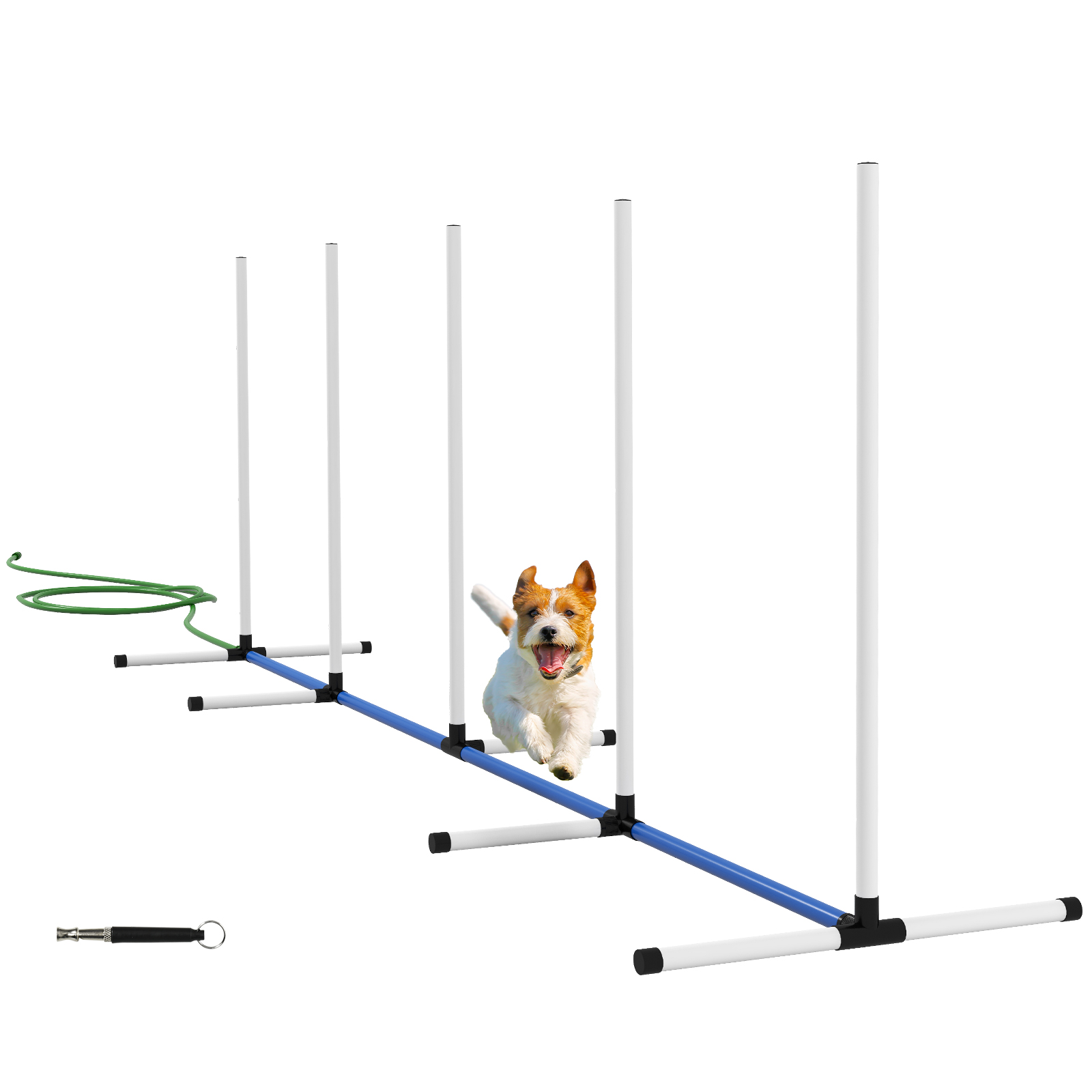 Agility Equipment Dog Weave Pole PawHut 4PCs Dog Agility Kit With