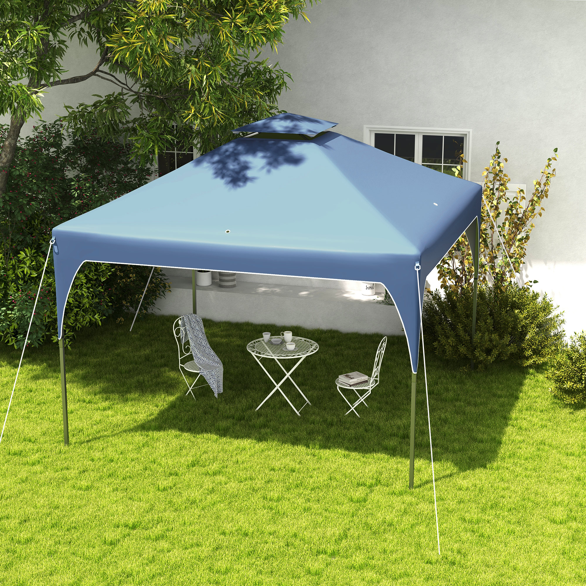 10x10 Pop Up Canopy Tent With 1 Sidewall – One-Button Quick Setup, 3 Height Adjustments, UV & Waterproof, Includes Roller Bag For Beach, Camping, Events