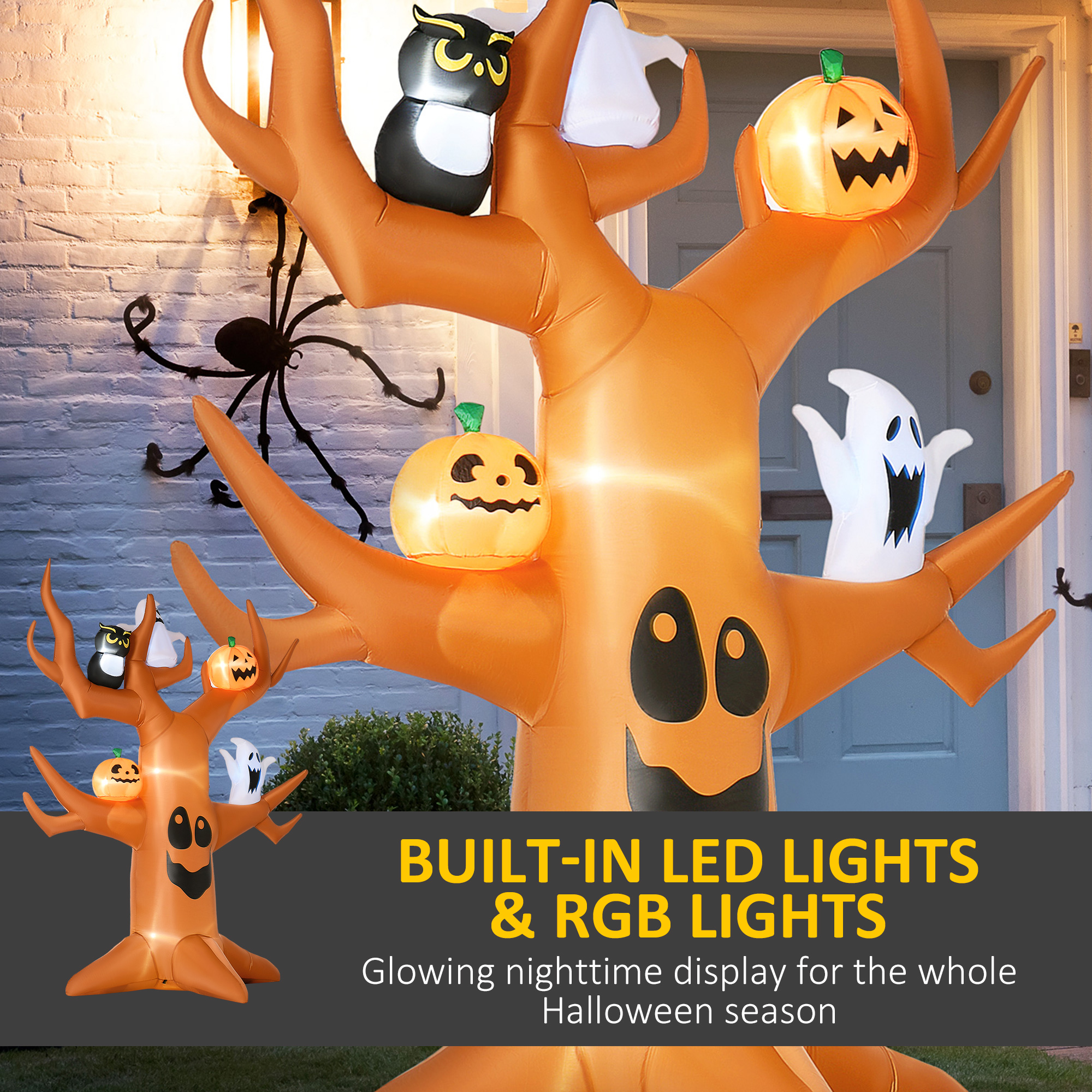 Outsunny 9ft Outdoor Inflatable Halloween Tree | Aosom Canada