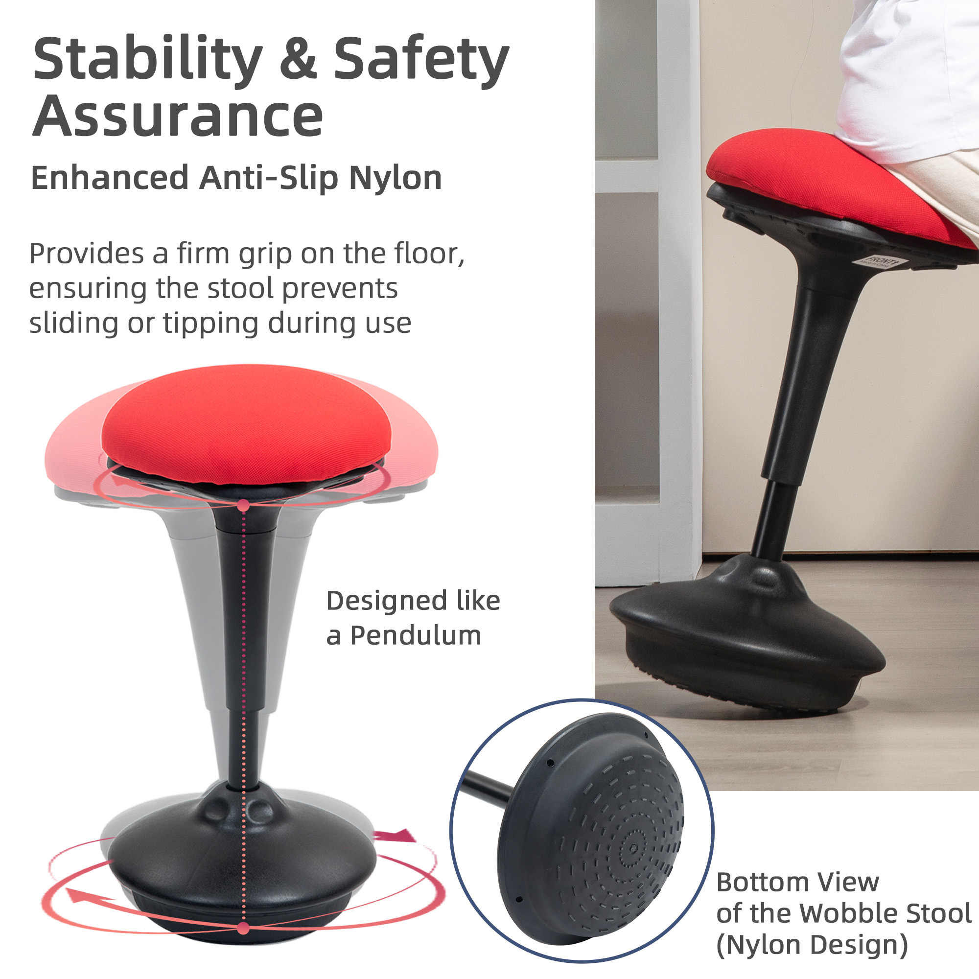 Brenton Office Depot Wobble Stool Waiting Room Chairs DUMOS 2-Pack