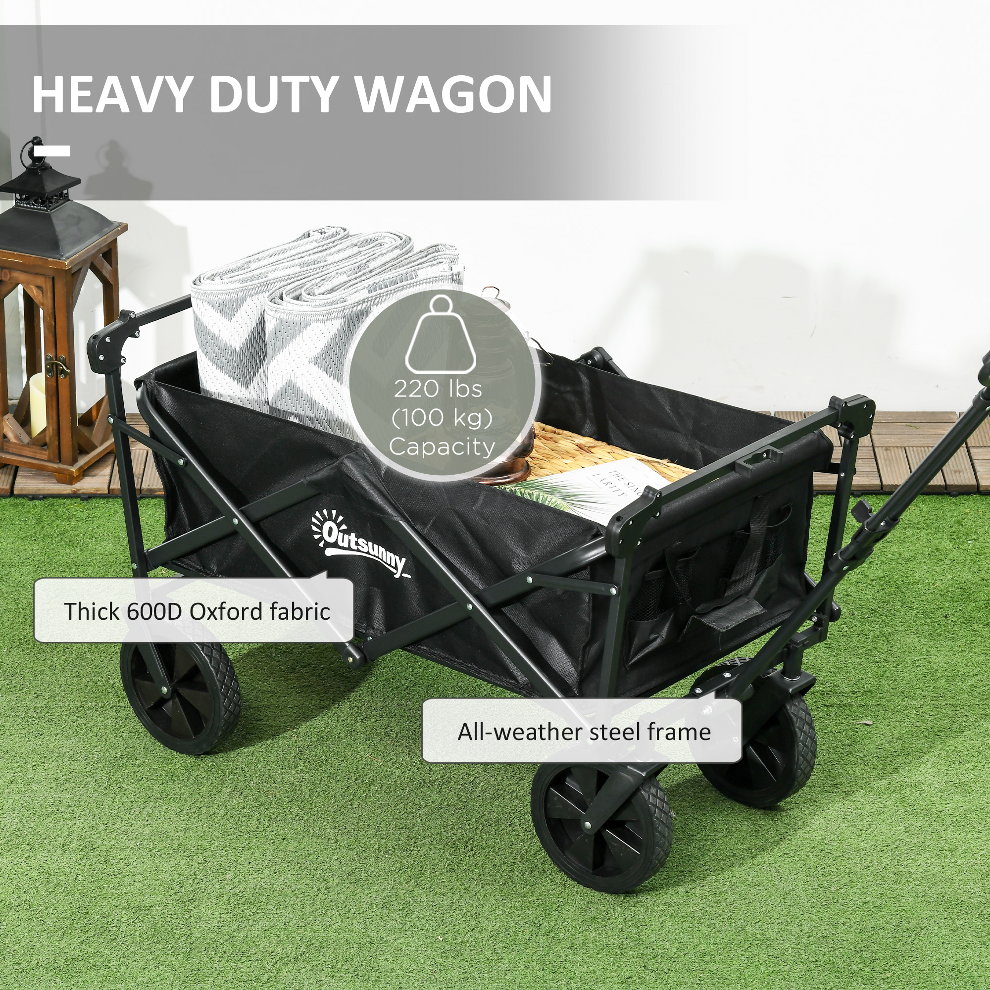 A Fantastic Go-Cart　AFGCコンピ SunnyFeel Collapsible Wagon, Ultra-Compact & Lightweight