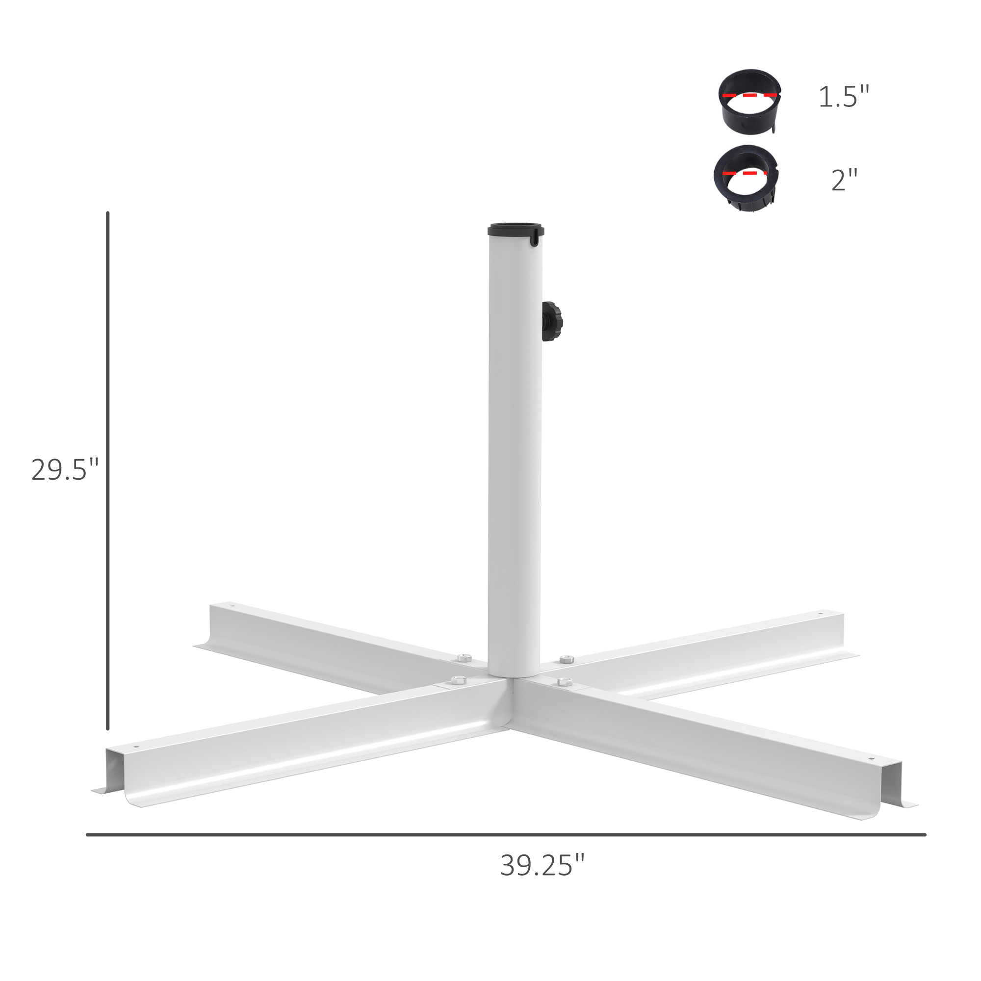 cross base stand for patio umbrella 4-Piece Fillable Garden Yard Poolside The classic black color will complement any patio decor or umbrella canopy color (umbrella not included) Umbrella Stand Heavy-duty Cross