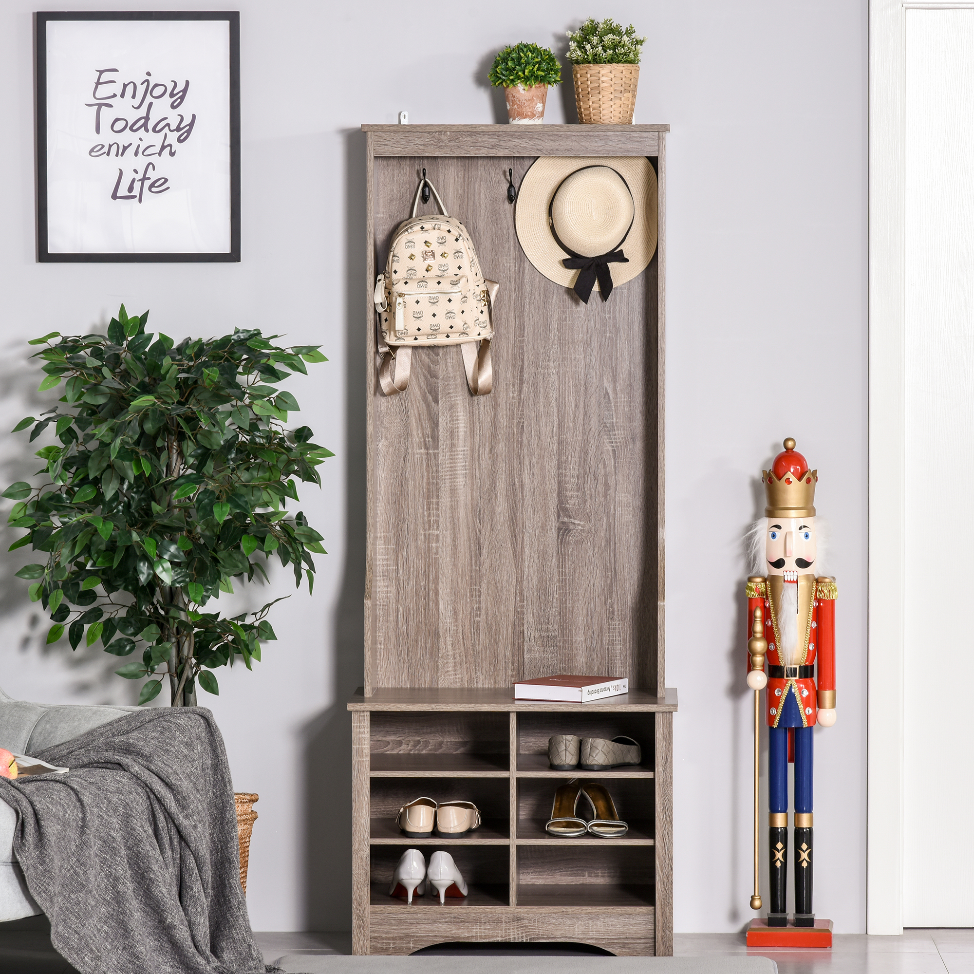 Shoe Rack Childrens Coat Stand Clothing Rack With Shelves Idooka