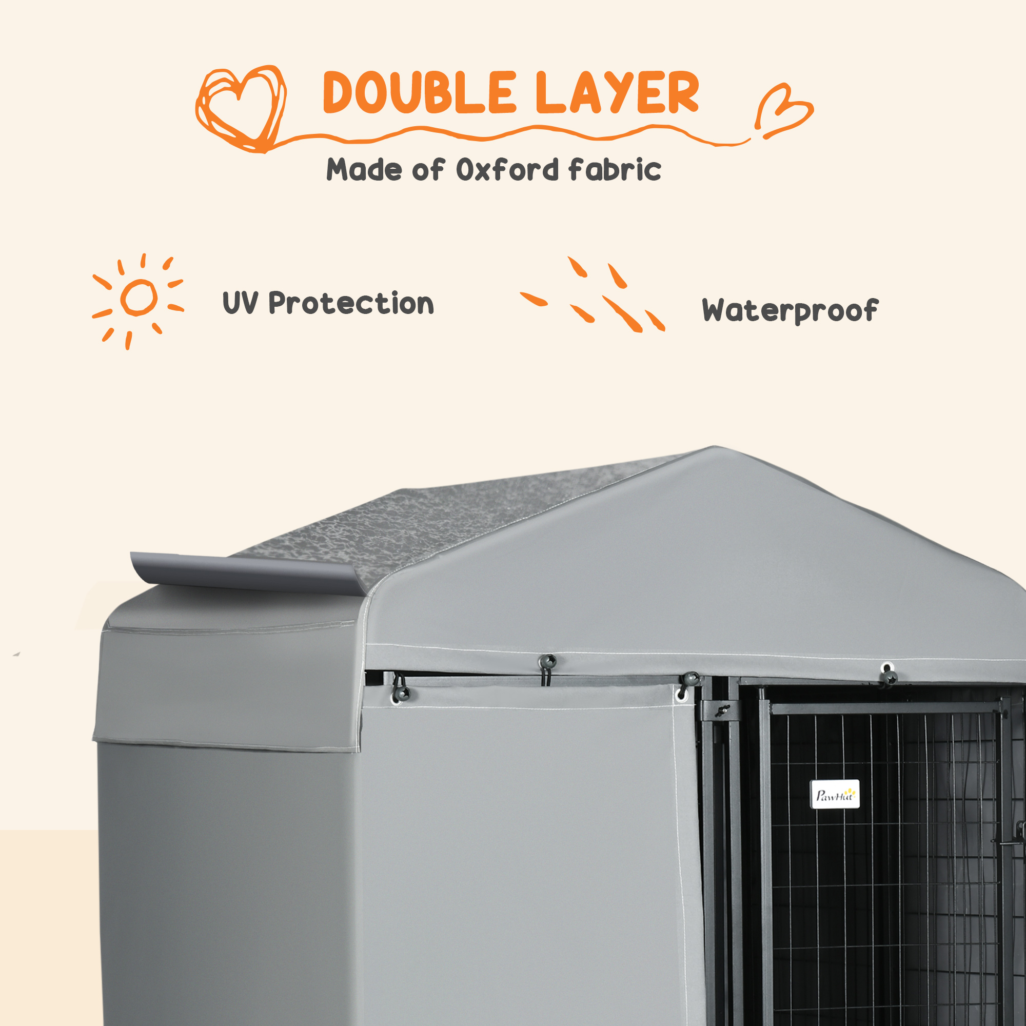Photo inspiration: Outdoor Dog Crate Canopy Reference: Pawhut 4 X 4 Dog Kennel Outdoor With Outside Enclosure