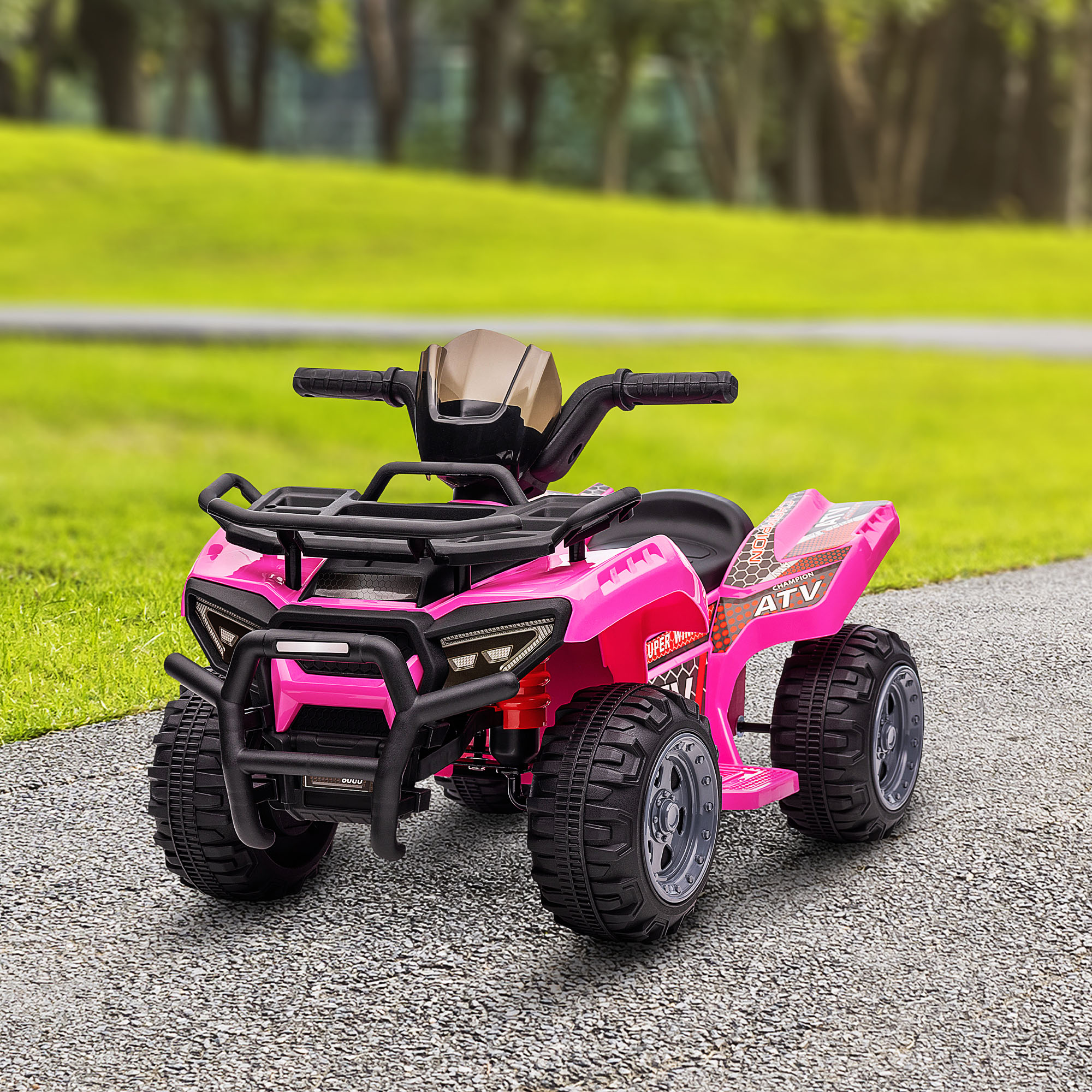 Pink Kids Four Wheeler Aosom Kids Ride-on Four Wheeler ATV Car
