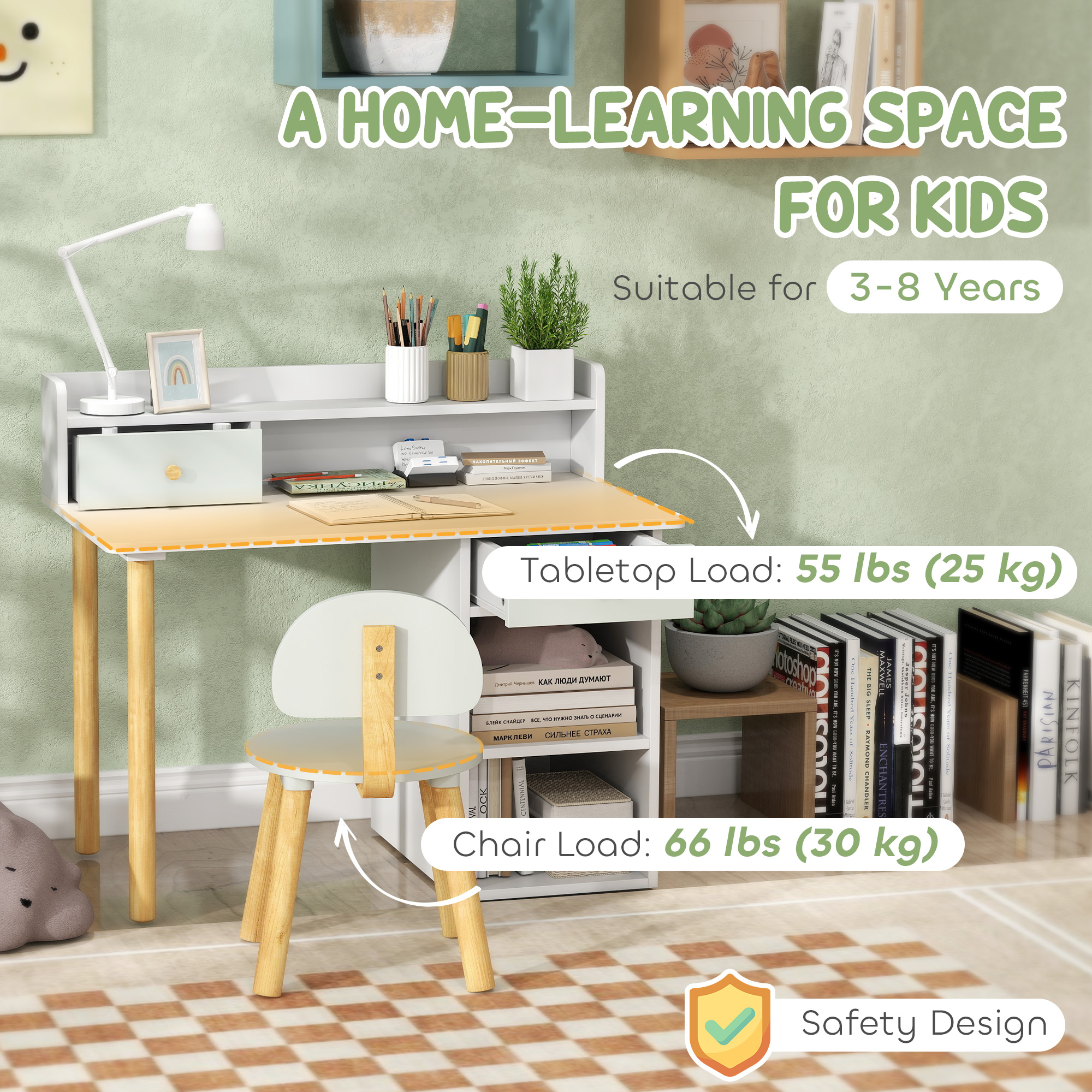 Computer Desk Kids Desk Kmart Qaba Kids Study Table And Chair Set