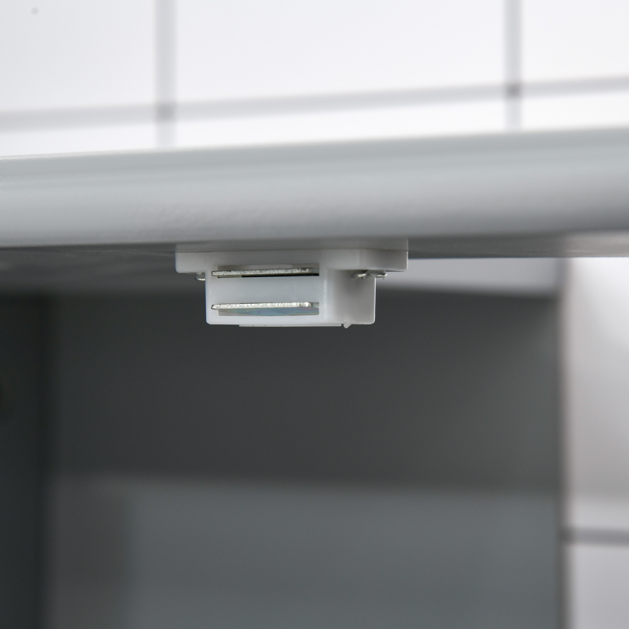 kleankin Bathroom Vanities, Bathroom Sink Cabinets with U-Shape Cut-Out and Adjustable Internal Shelf, Gray 7