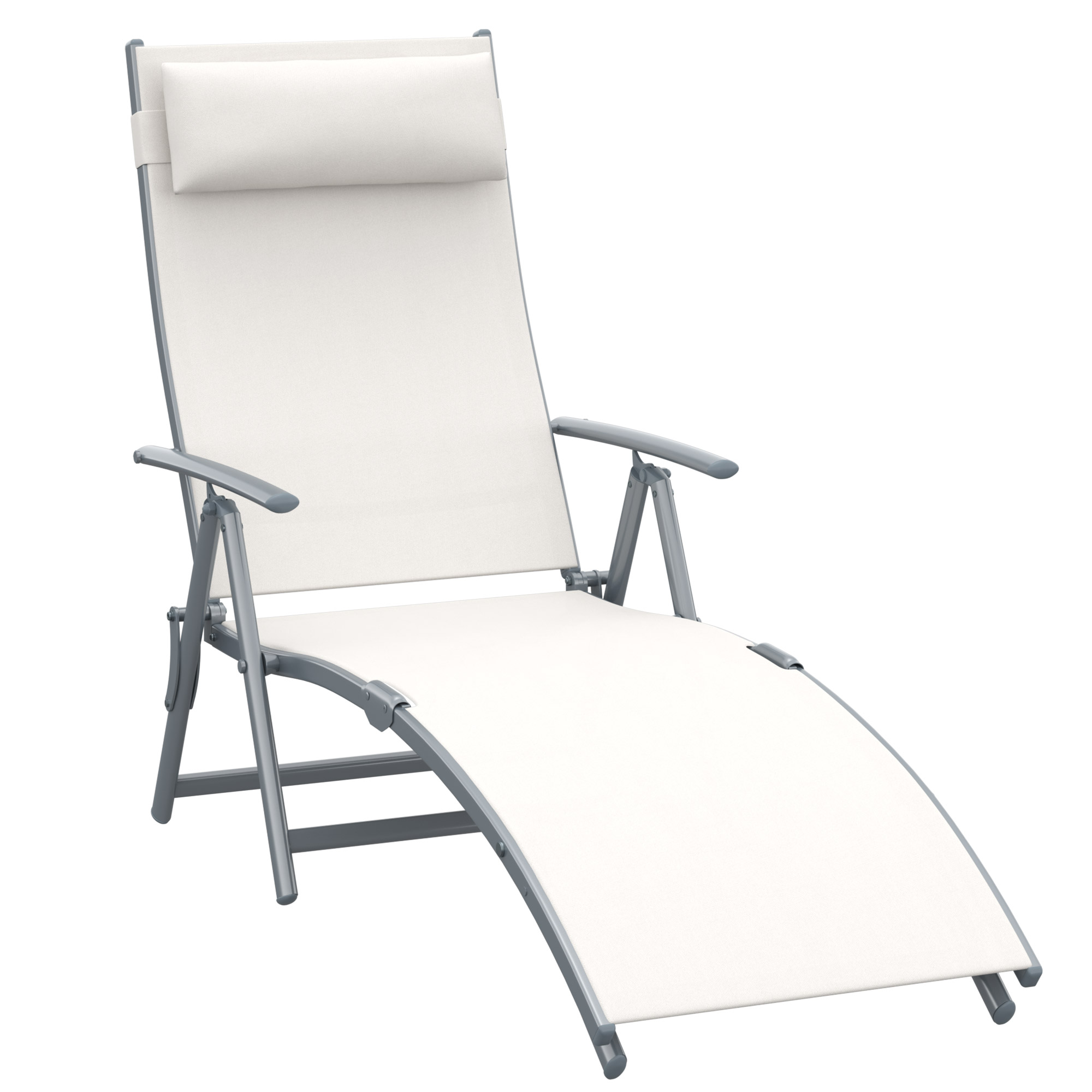 Outsunny Heavy-duty Adjustable Folding Reclining Chair Tri-Fold