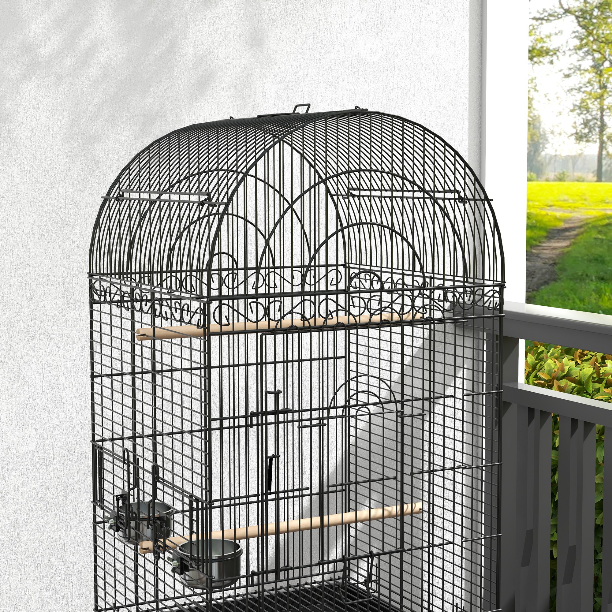 Photo inspiration: Parrot Foundation Cage With Removable Tray Reference: Pawhut Play Open Top Bird Cage 60 Parrot Cage For