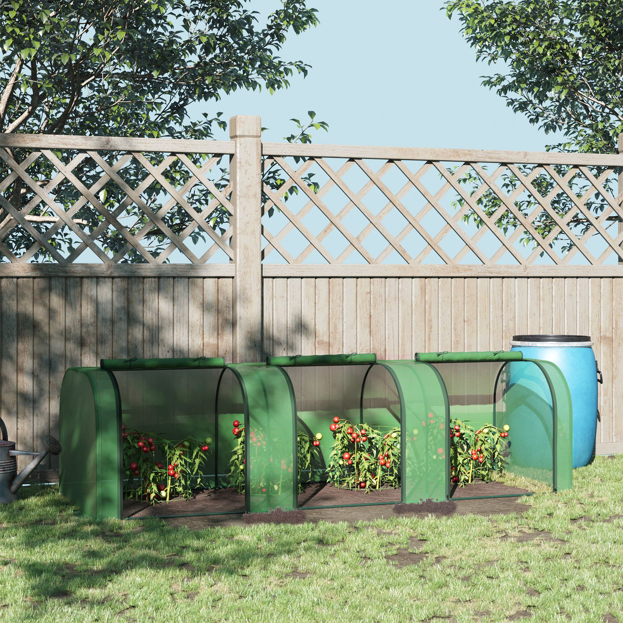 Outsunny Compact Greenhouse Haven: Mini Tunnel Greenhouse w/ PE Cover, Steel Fram, Zipped Doors for Compact Garden Growing, Dark Green Aosom Canada