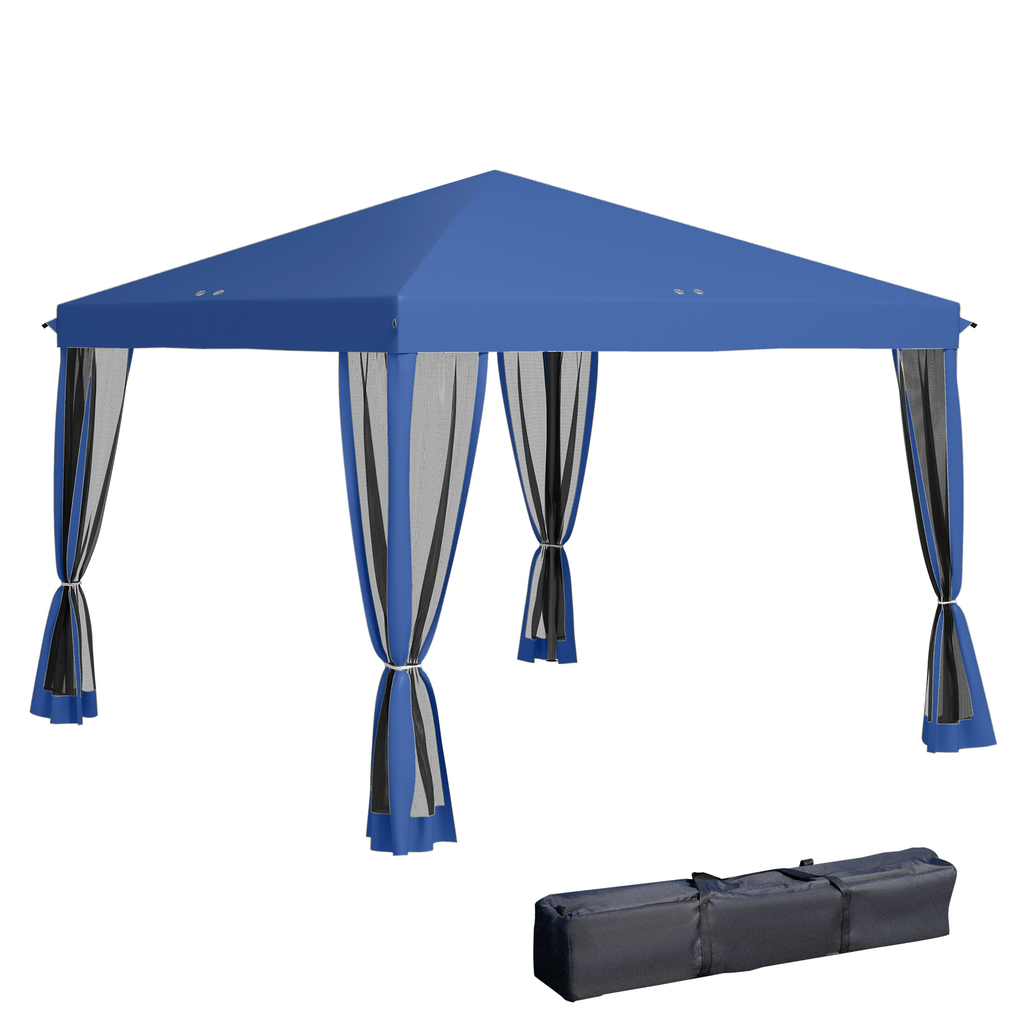 Outsunny 10' x 10' Pop Up Canopy Tent Gazebo with Removable