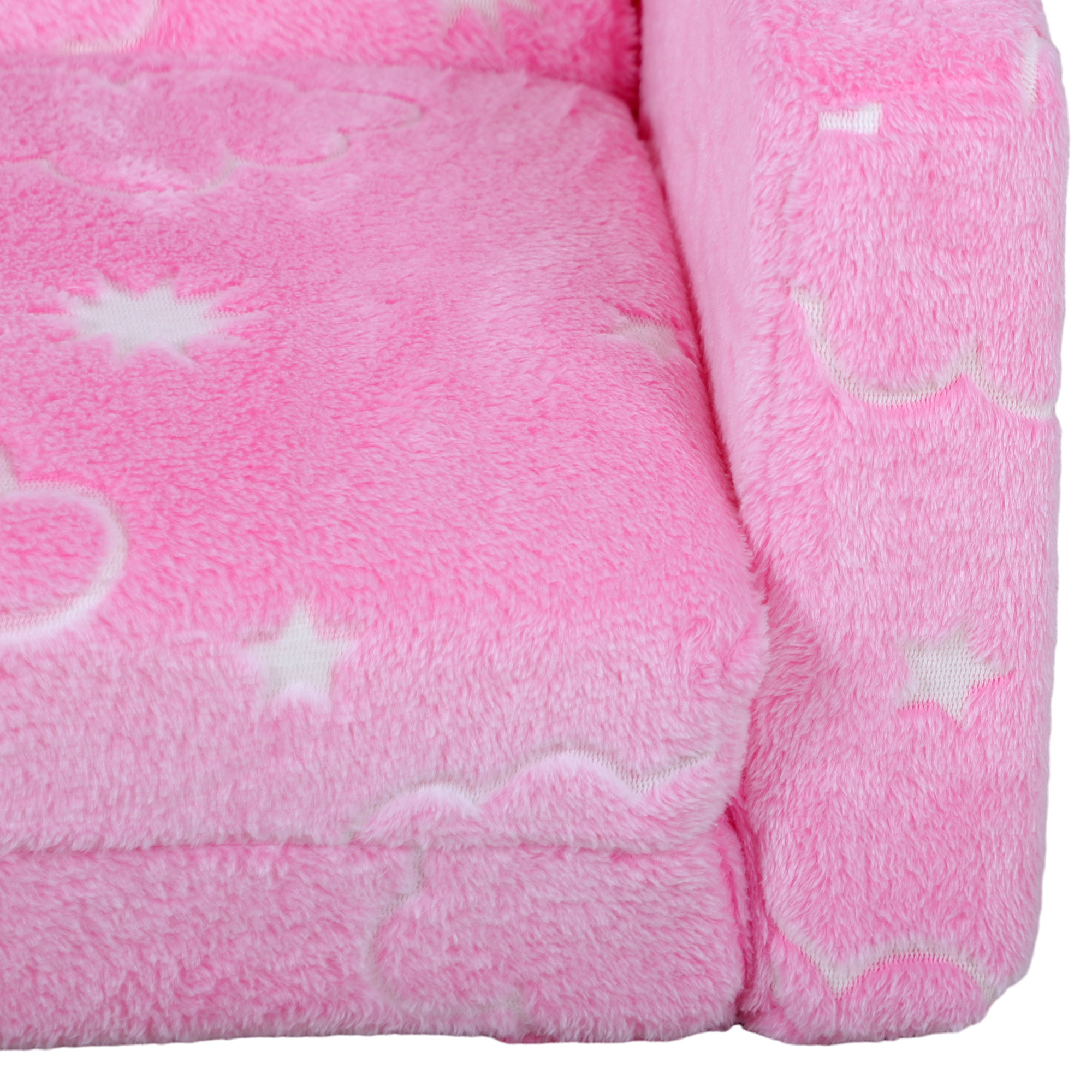 Qaba Couch with Glow in the Dark Cloud Patten, Washable Cover, Pink | Aosom.com 7
