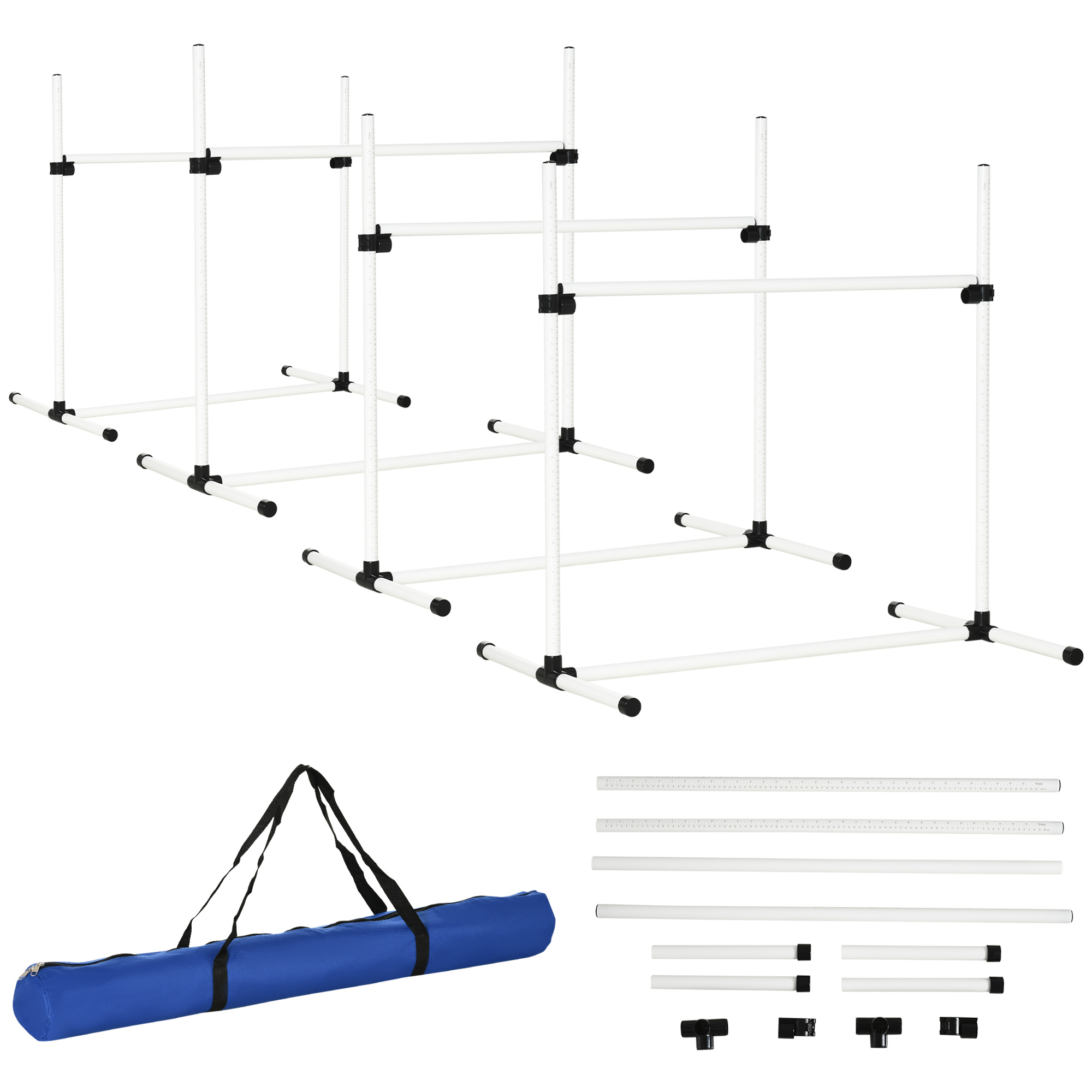PawHut Set of 4 Dog Training Agility Gear Adjustable Jump