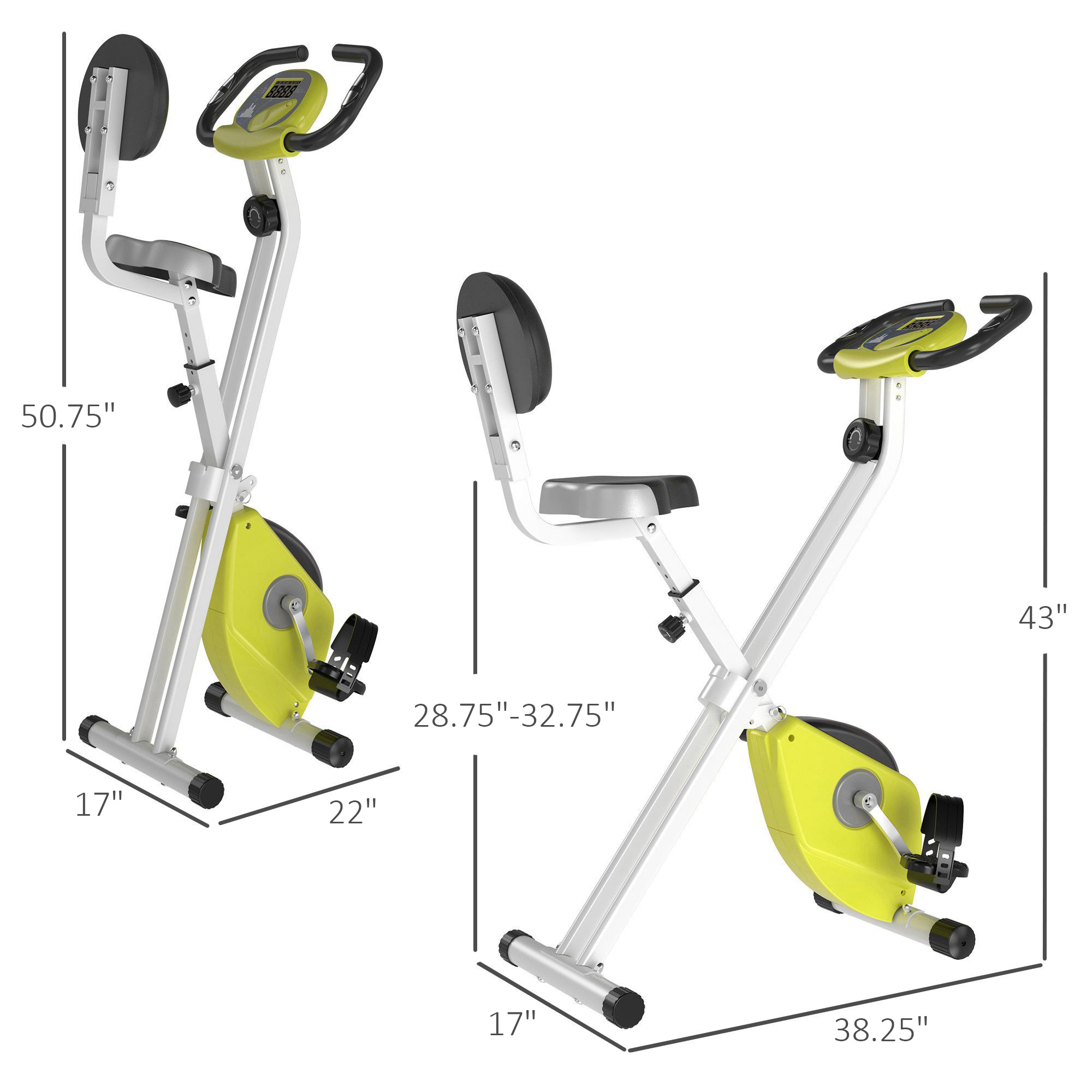スポーツ・フィットネス ez+plus2 Soozier Foldable Upright Training Exercise Bike Indoor Stationary