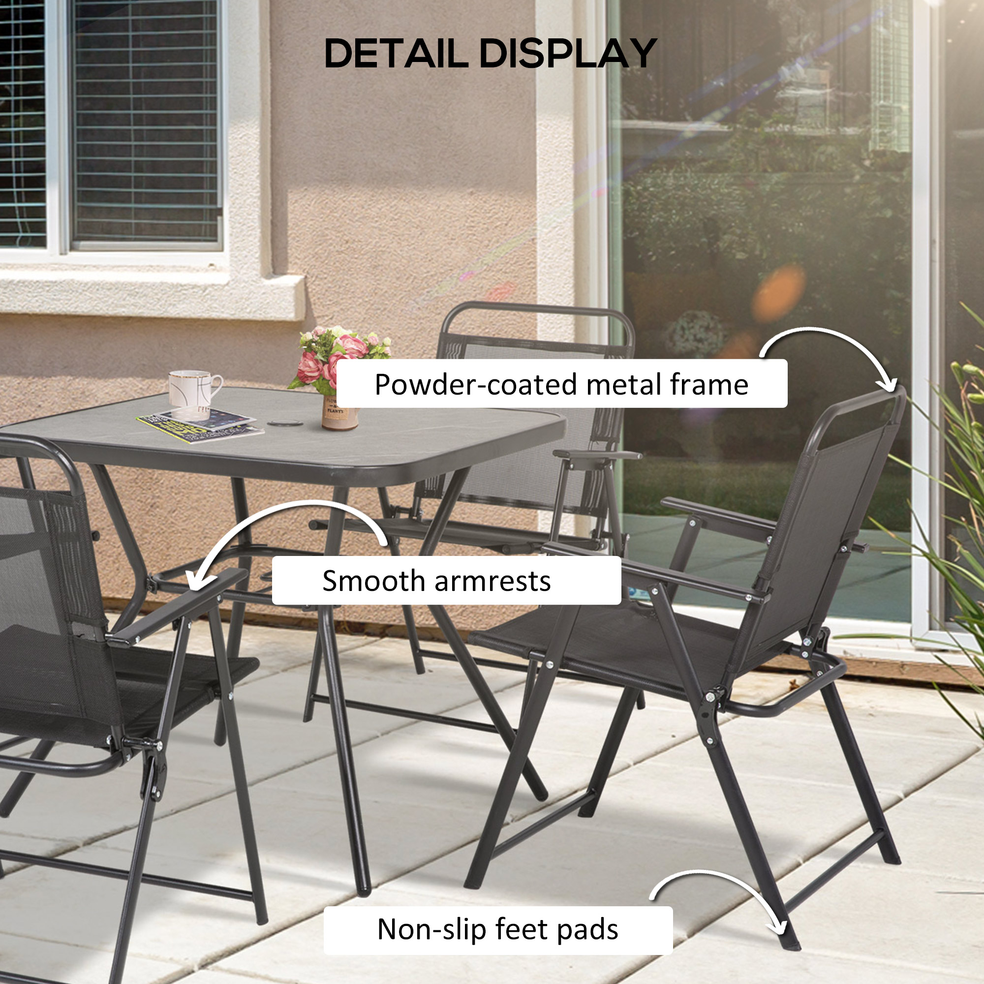 Walmart Mainstays Piece Wicker Folding Dining Set Outsunny 5-Piece