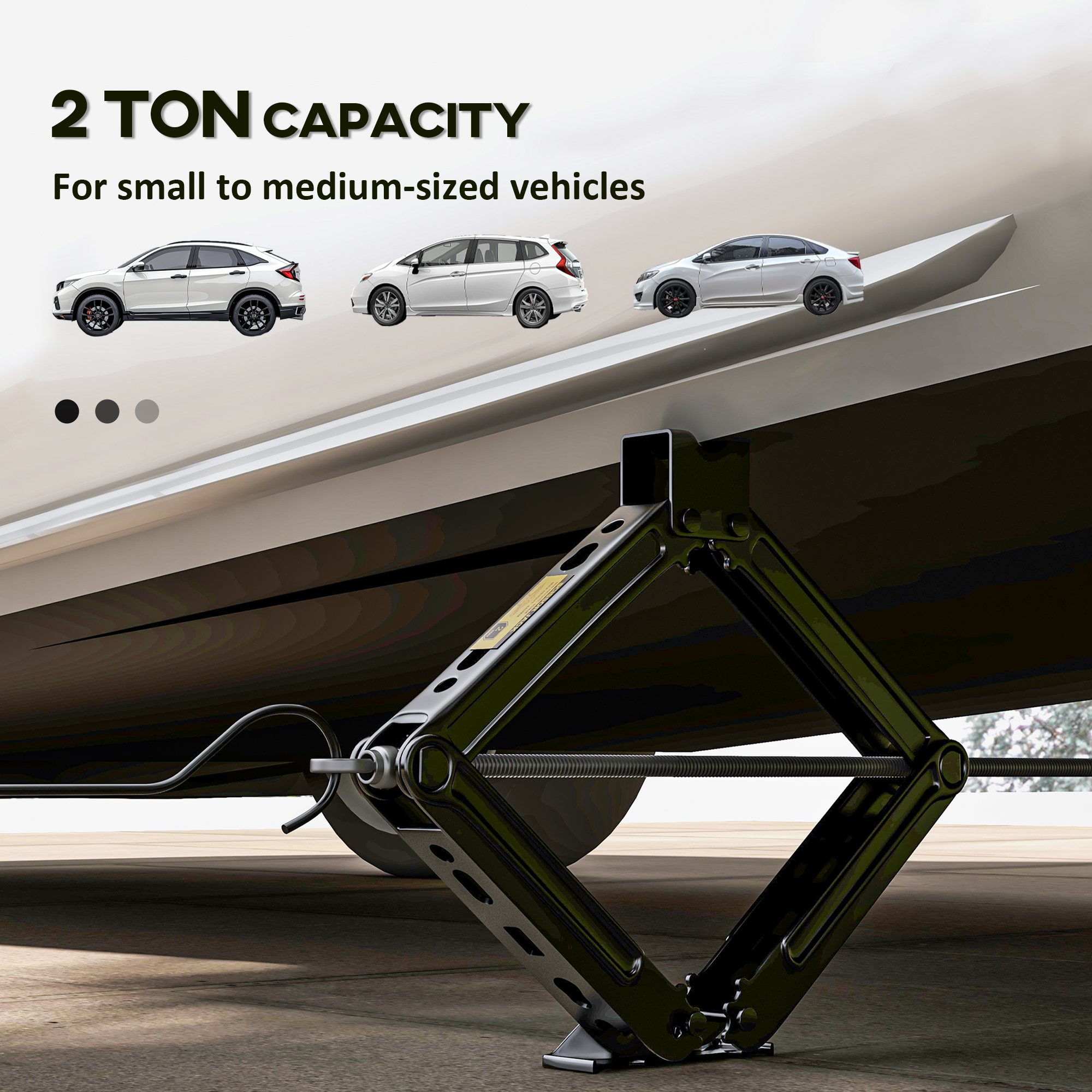 Scissor Jack 2T Load Capacity Steel Construction Portable Lifting Jack For Car Truck Van SUV Buy Cheaply On - View #14