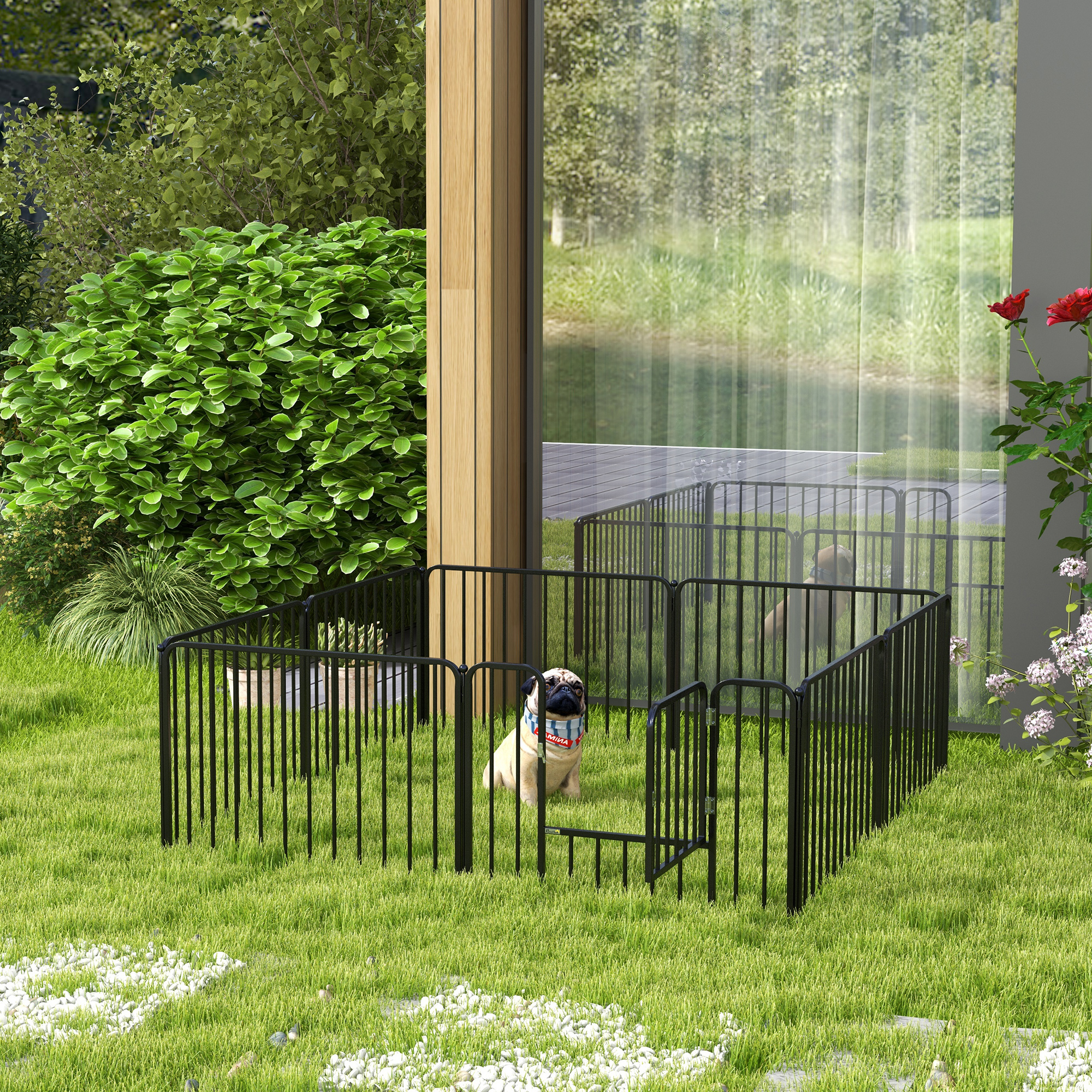 Mesh Fence Panels Portable Pool Fence For Dogs SUNLAX Privacy