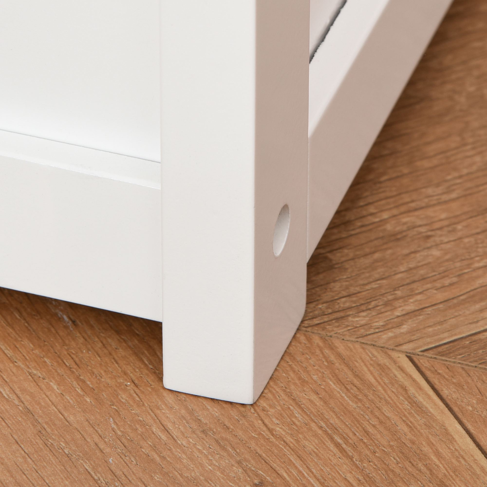 HOMCOM Wooden Toy Storage Box, Kids Organizer with Bench Seat, Safety Pneumatic Rod, Versatile Toy Chest for Playroom, White| Aosom.com 6