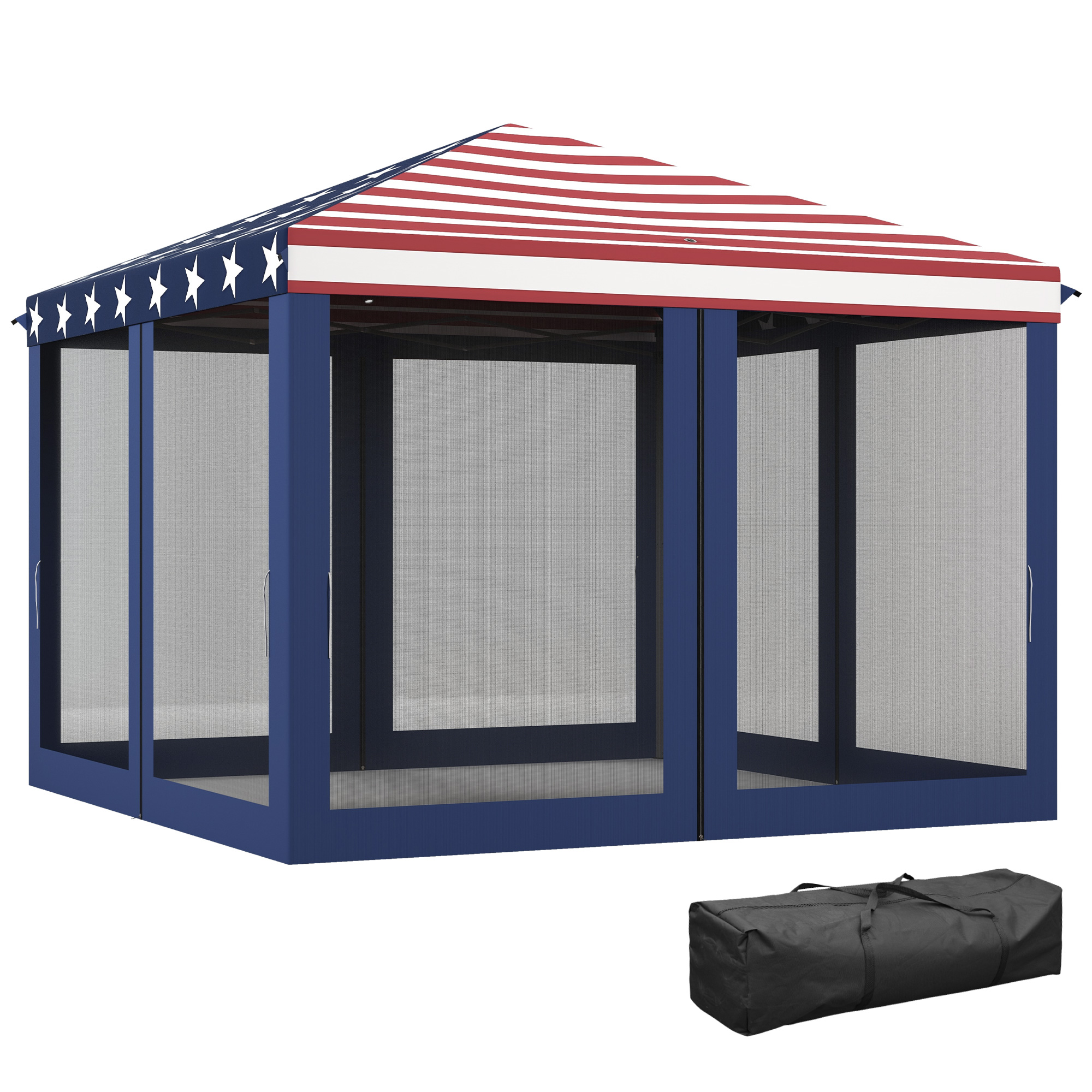 Outsunny 10' x 10' Outdoor Pop-Up Canopy with Sidewalls