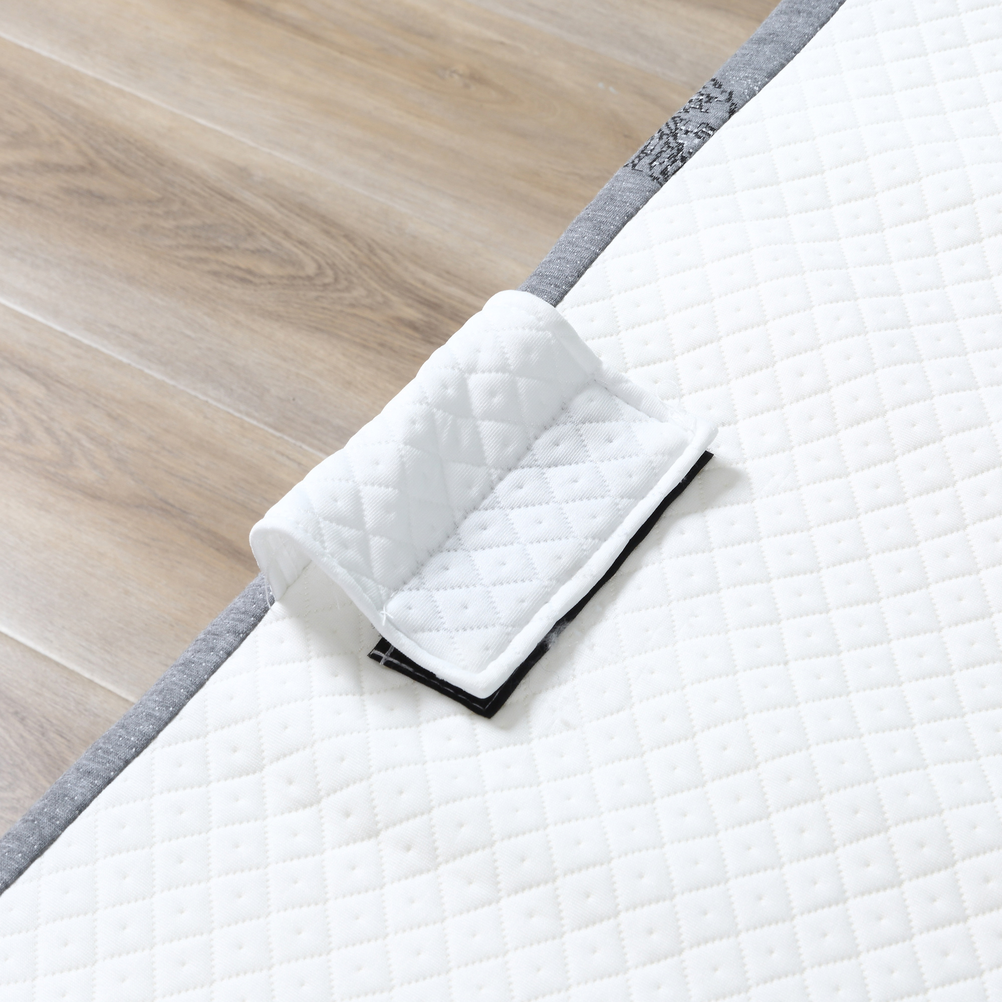 HOMCOM Folding Rollaway Bed with Memory Foam Mattress Portable White Guest Bed on Wheels | Aosom.com 6