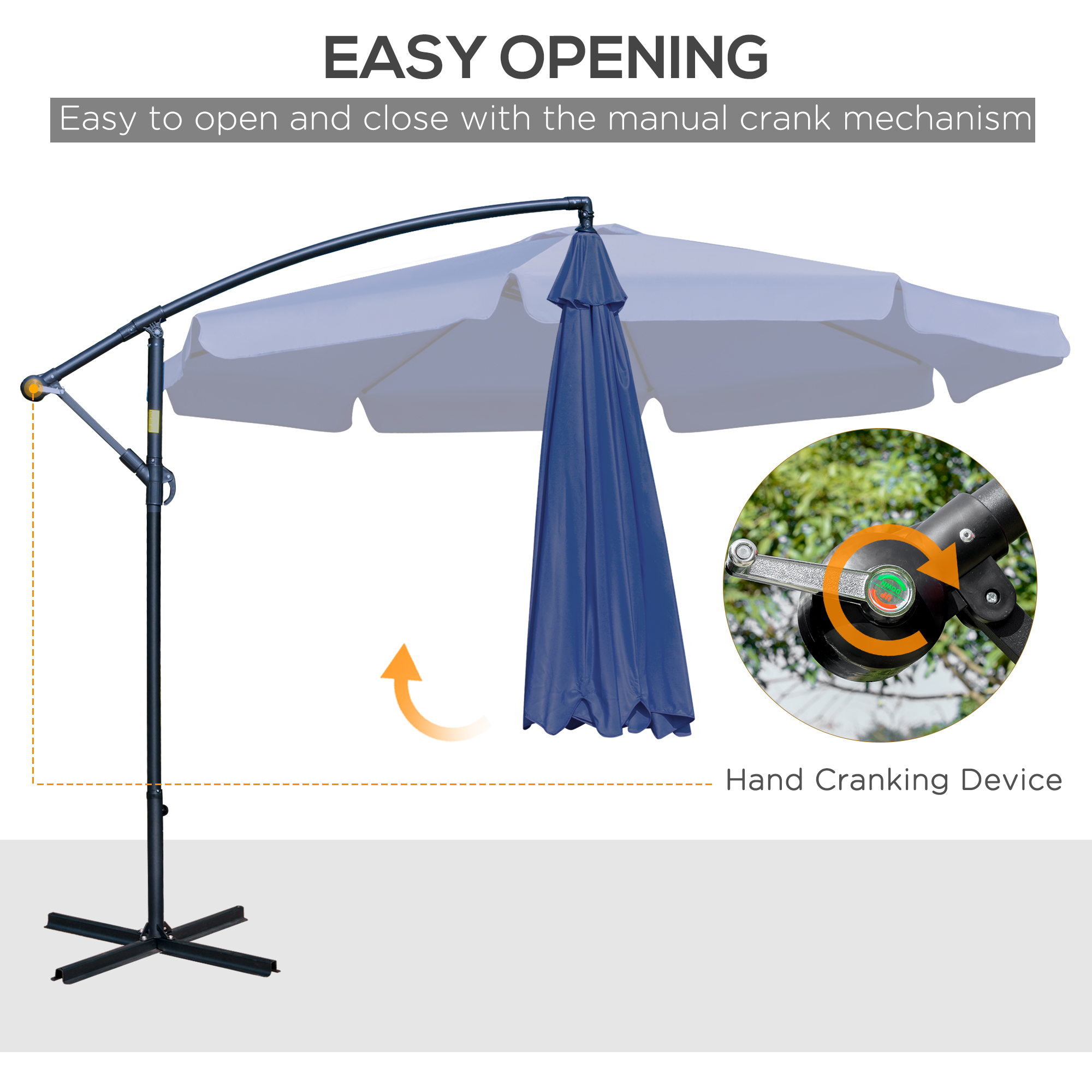 アンブレラ1。
F3号キャンバス Outsunny 11FT Offset Hanging Patio Umbrella Cantilever Umbrella