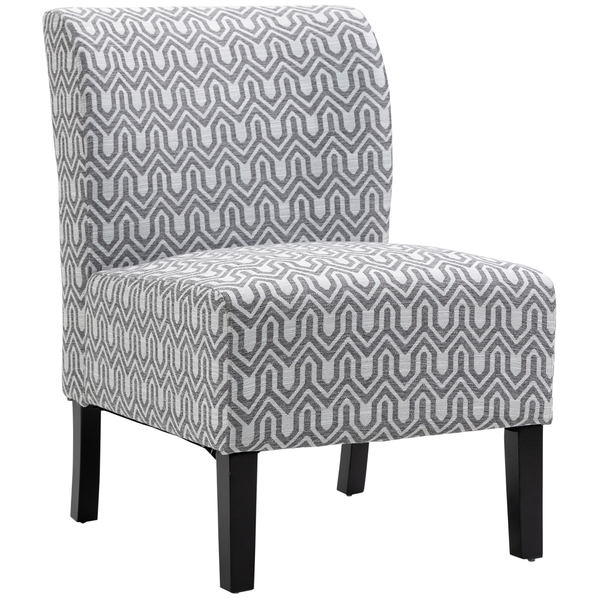 サマーセール◇HarrisTweed Side Shellchair2 HOMCOM Armless Accent Chair for Bedroom, Upholstered Slipper