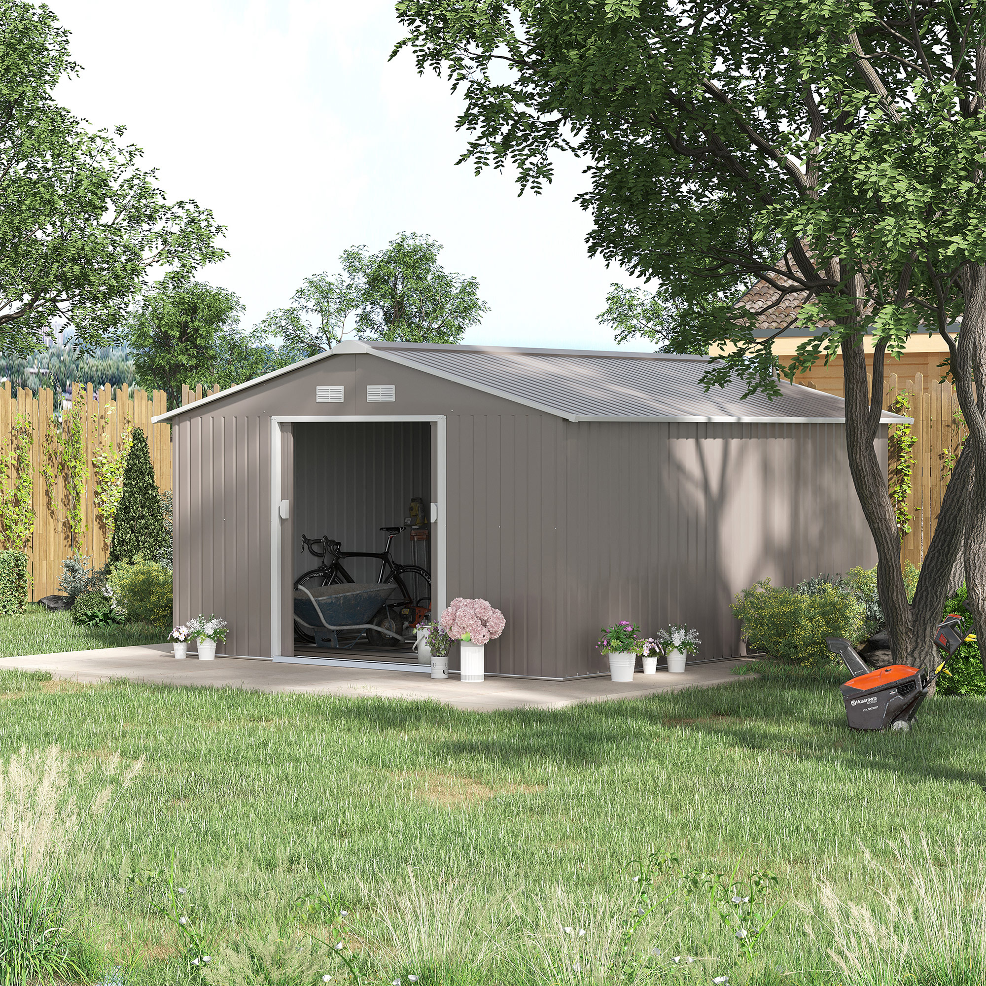N-Garden　a-2 a-10 a-11 Outsunny Small Garden Shed for Tool Bike Motorcycle, with