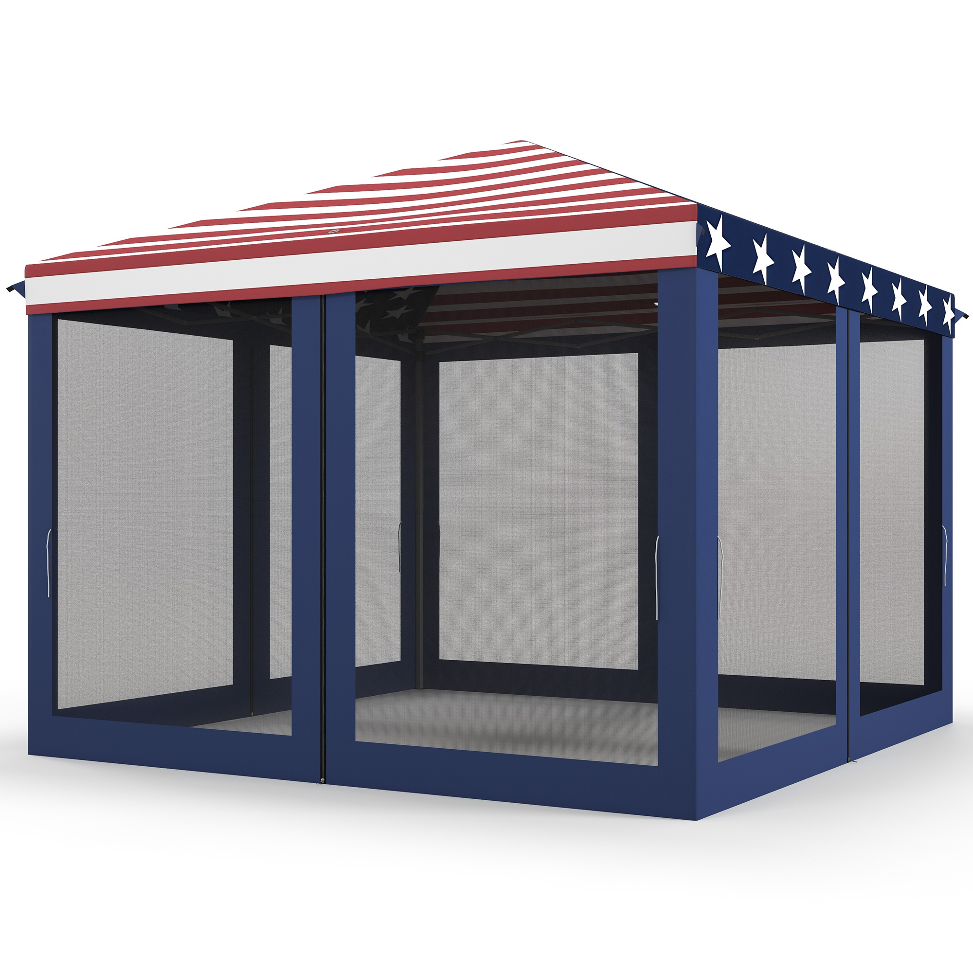Outsunny 10' x 10' Outdoor Pop-Up Canopy with Sidewalls