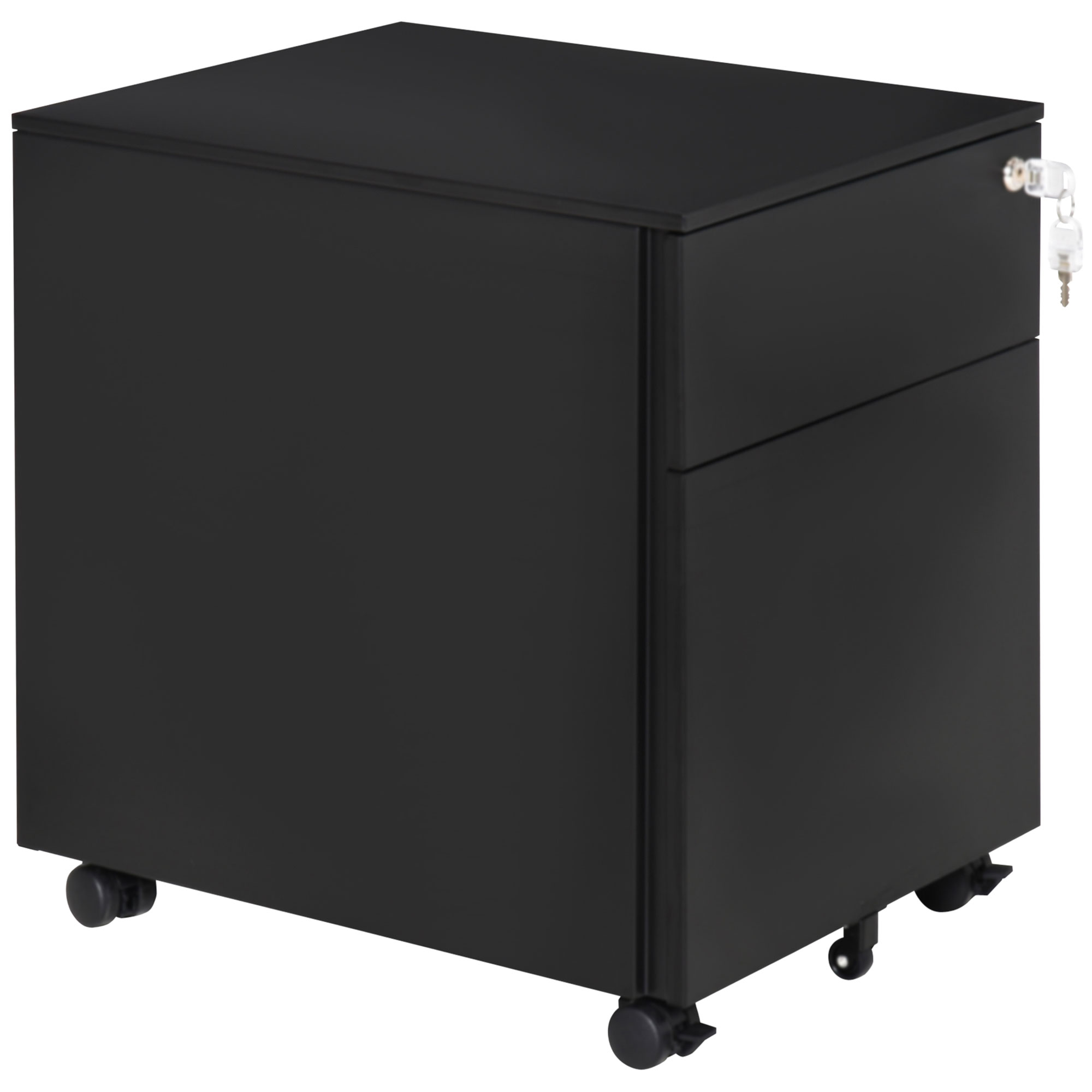 Steel Document Organizer Unit on Castors for Legal, Lockable File Organizer Unit, A4, Letter Size, with Pencil Tray for Home Workspace 1