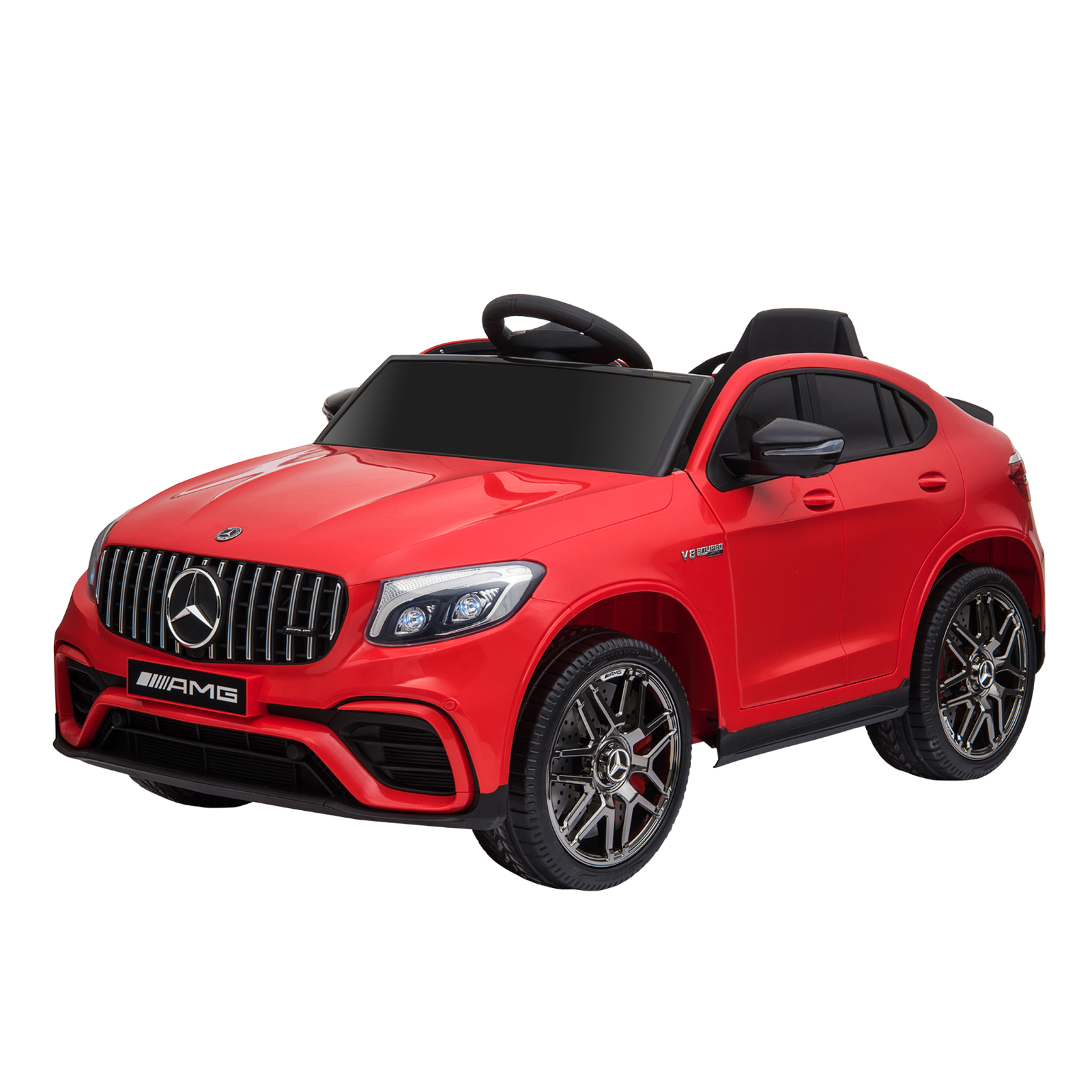 子供車　RED Aosom Licensed Mercedez-Benz Kids Ride-On Car 12V with Remote