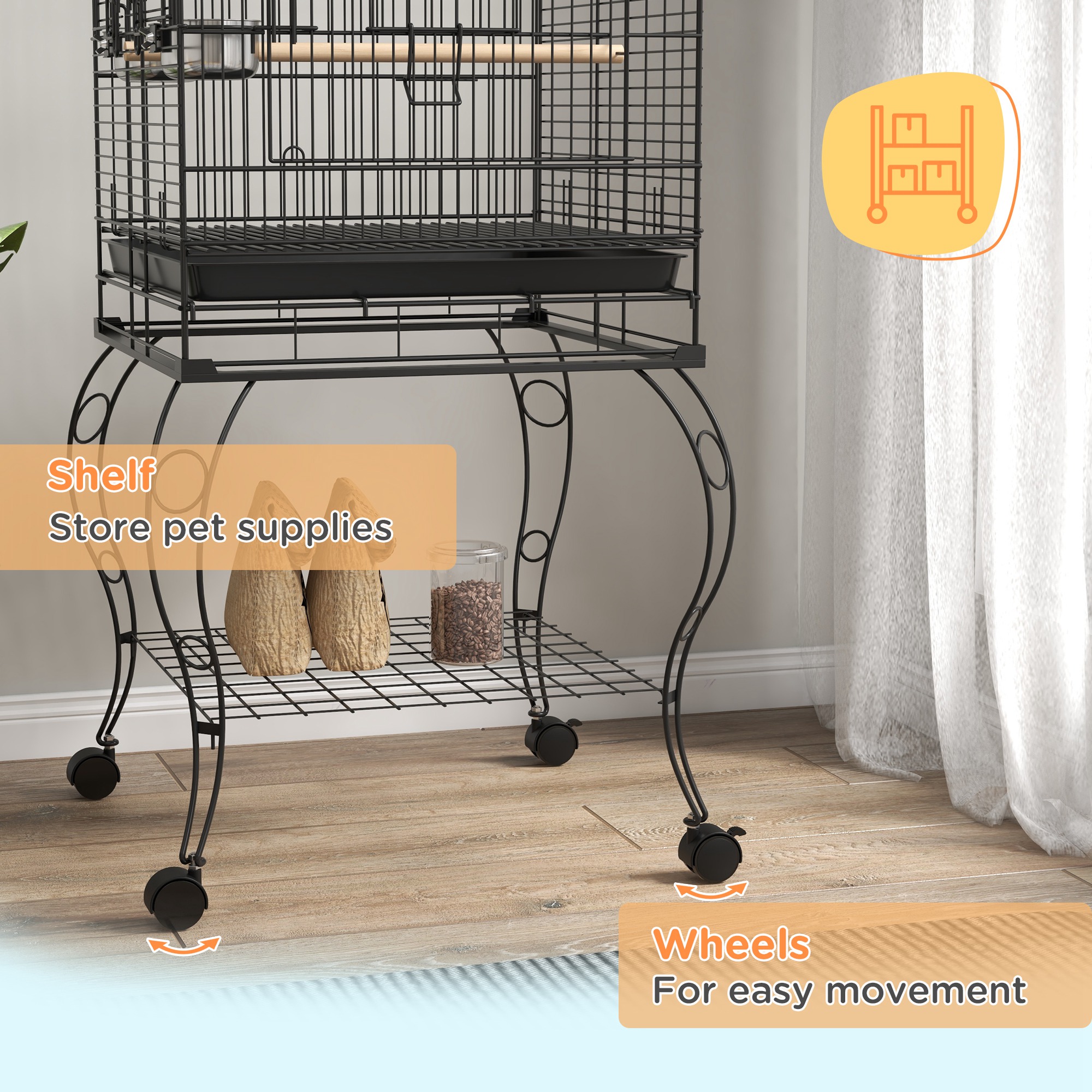 Photo inspiration: Pawhut Play Open Top Bird Cage 60 Parrot Cage For Photo Inspiration