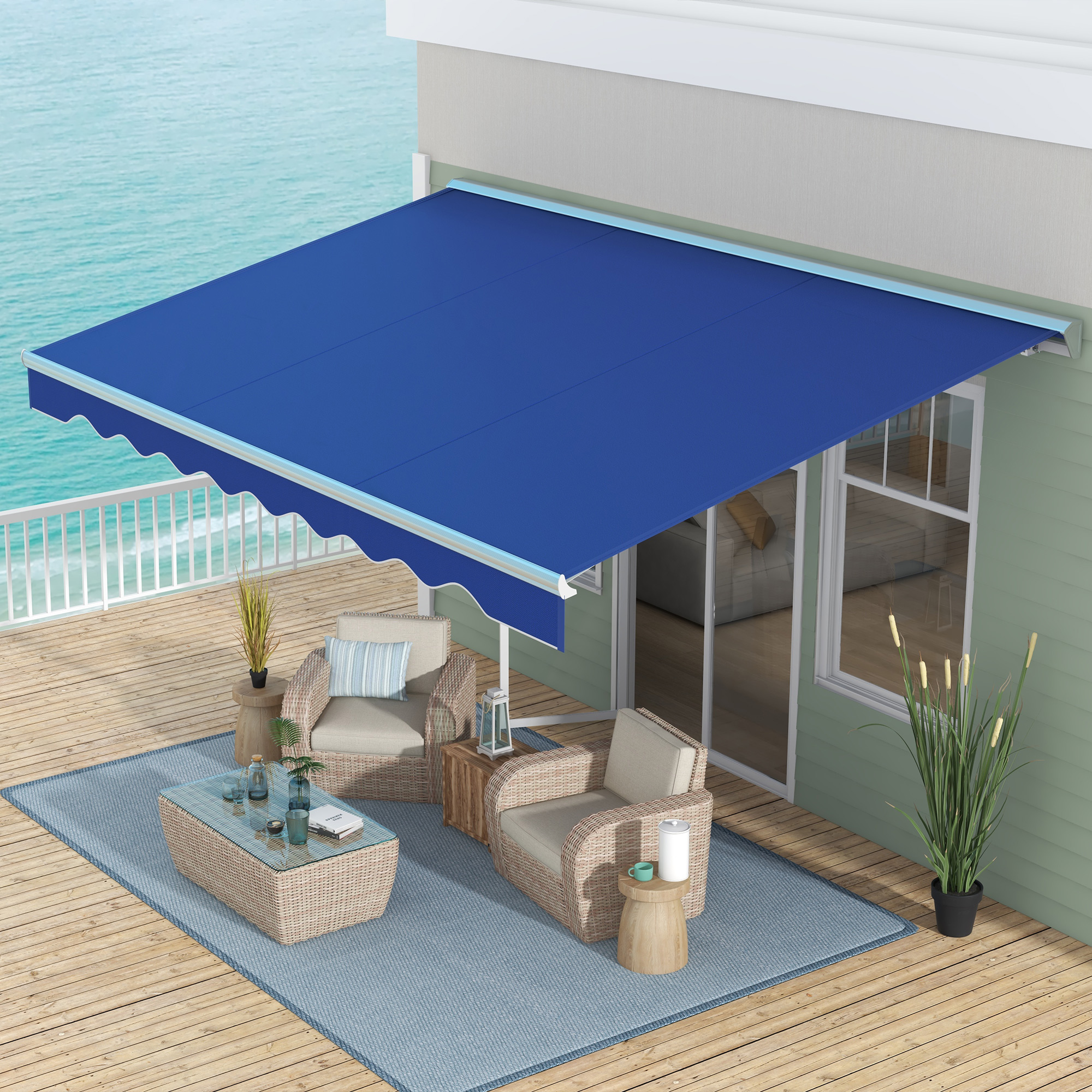 Outsunny 16.5' x 10' Electric Awning, Retractable Awning