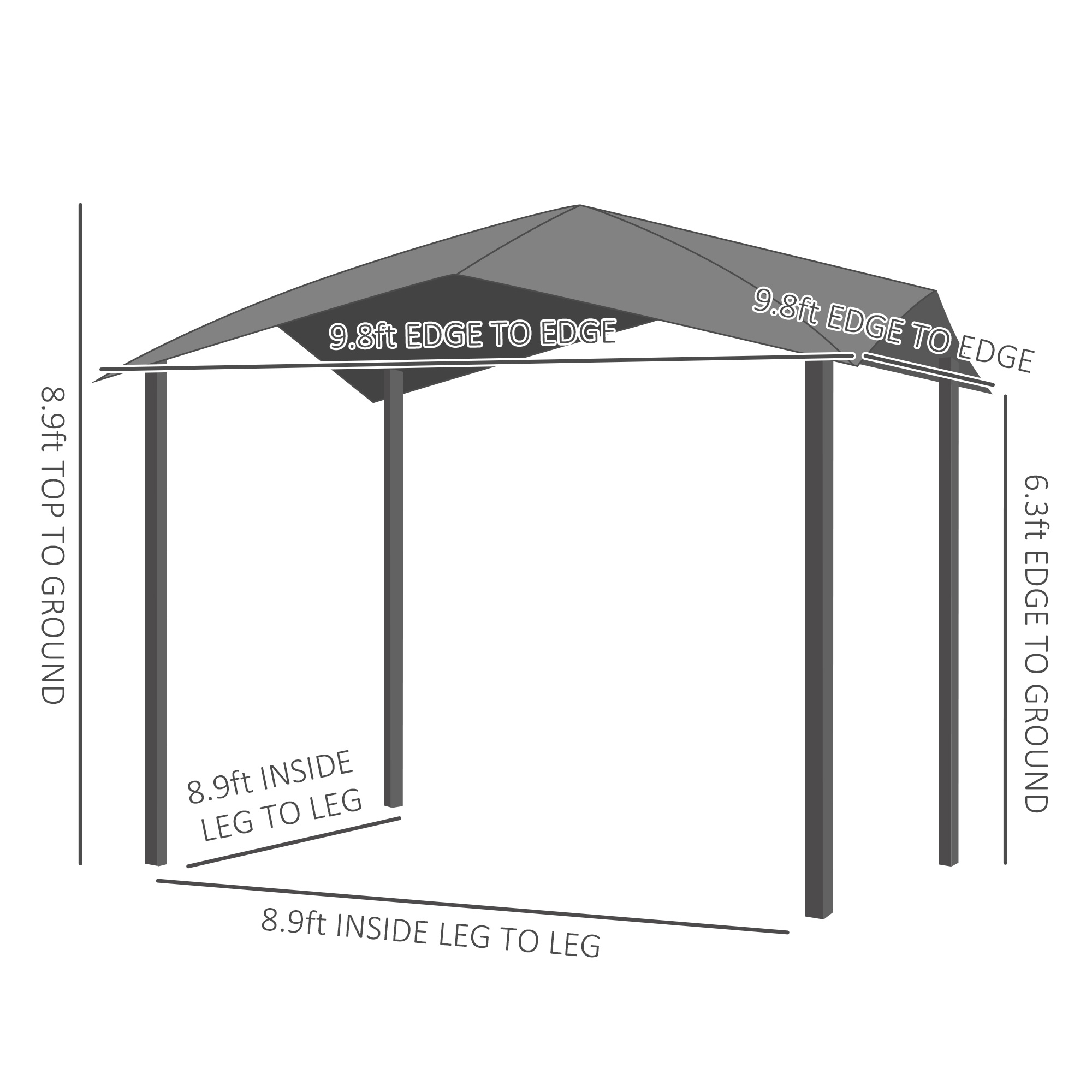 toooomさま　専用 Outsunny 10' x 13' Outdoor Soft Top Gazebo Pergola with