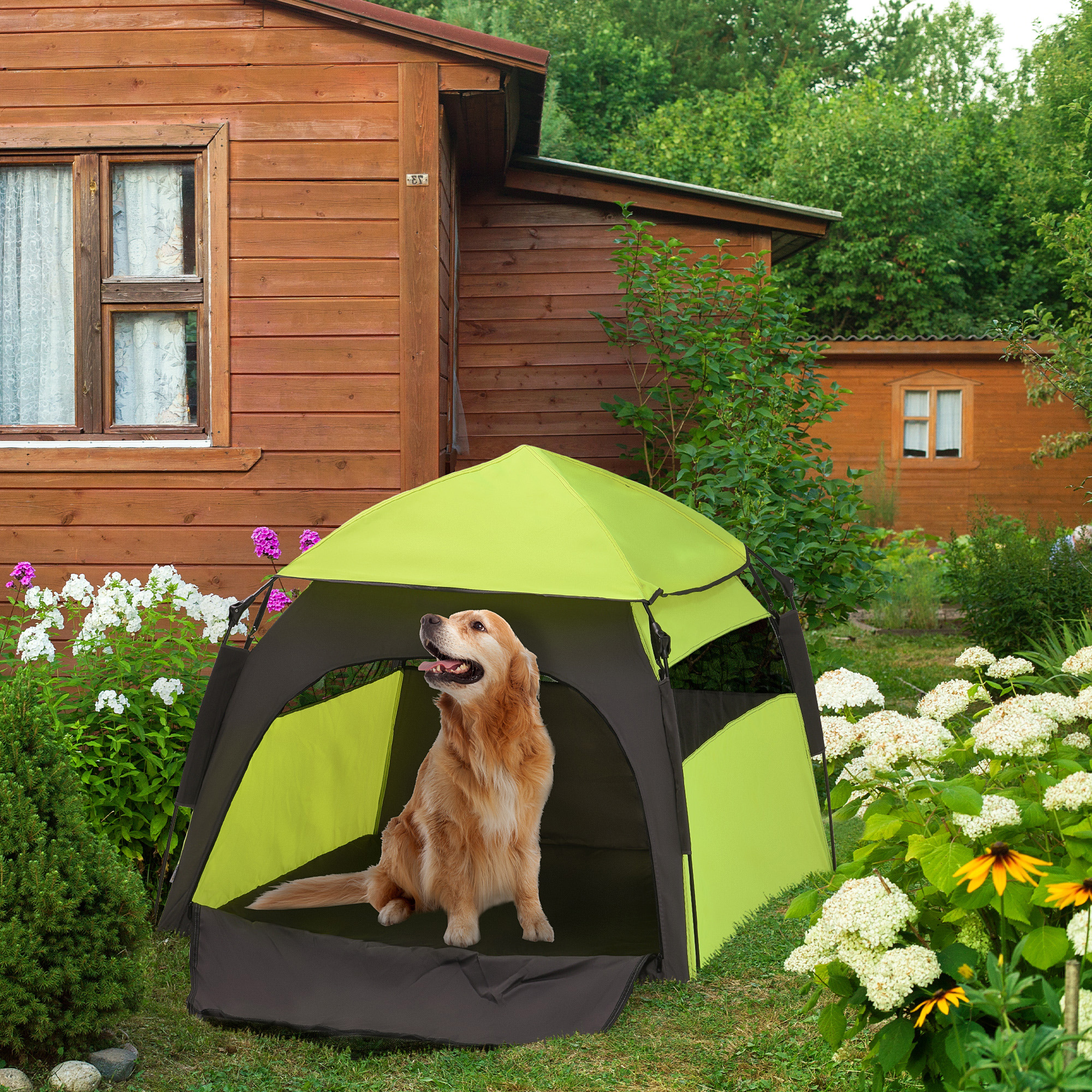 PawHut Pop Up Dog Tent for Extra Large and Large Dogs, Portable