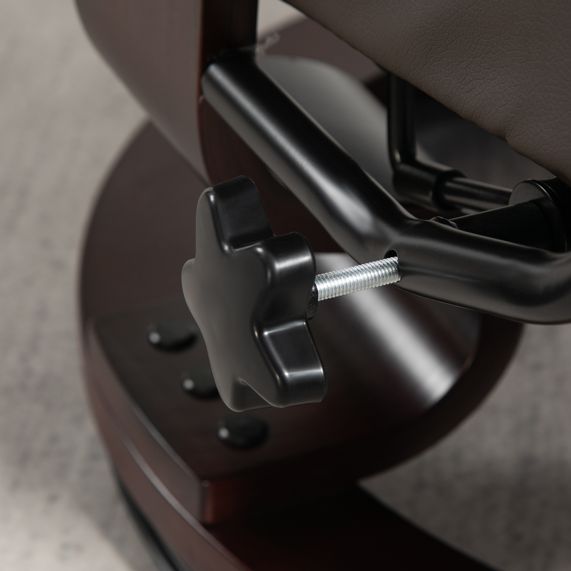 HOMCOM Recliner with Ottoman, Swivel Base and Adjustable High Back, Faux Leather Armchair Chair, Brown | Aosom.com 6