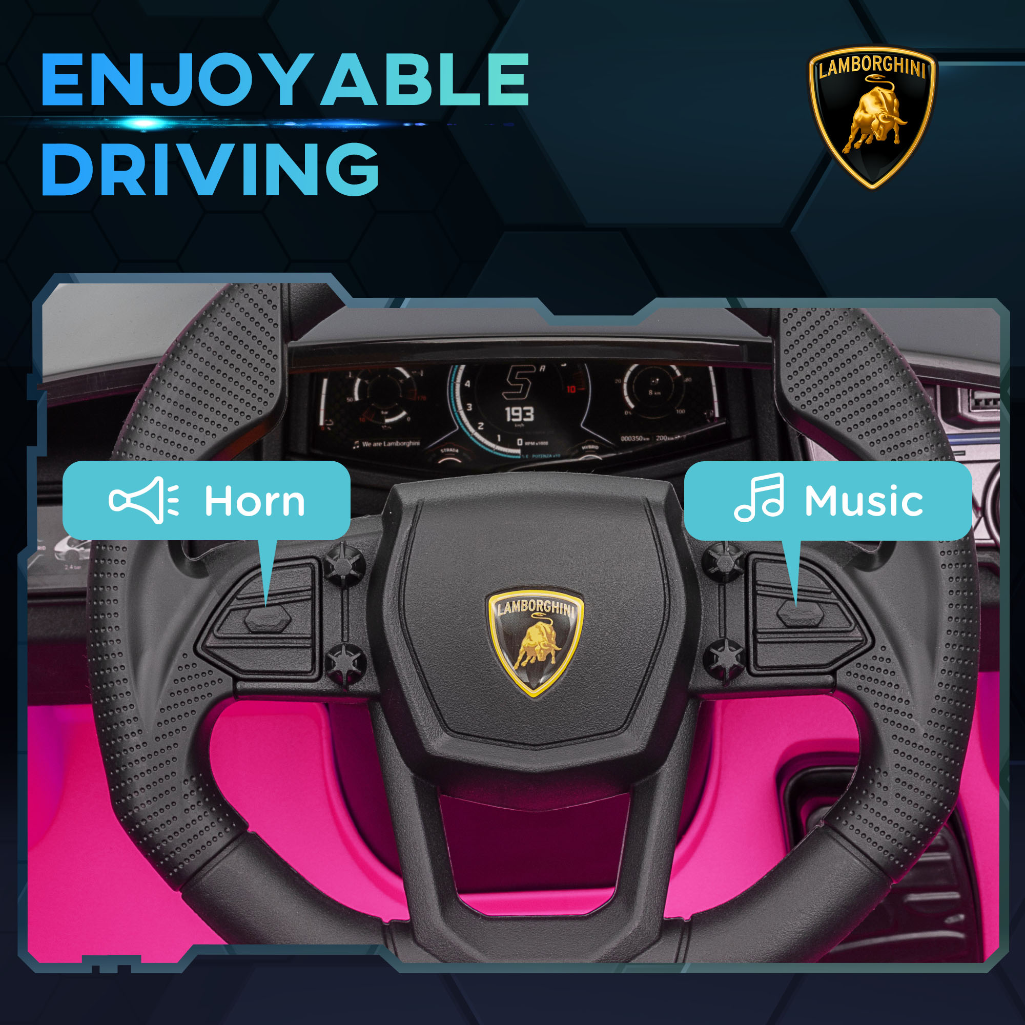 12V Lamborghini Revuelto Kids Ride On Car