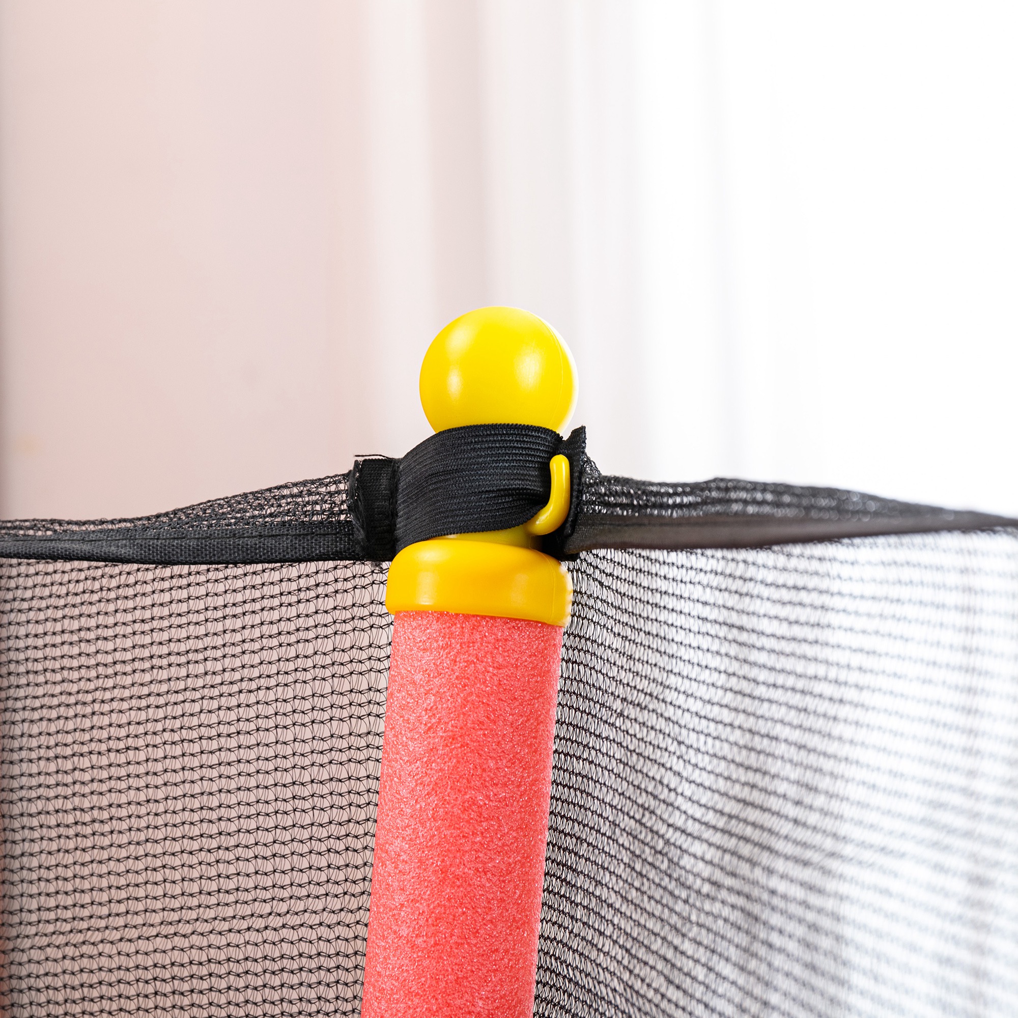 Soozier Kids Indoor/Outdoor Trampoline with Safety Net, Red, for Active Play Fun | Aosom.com 7