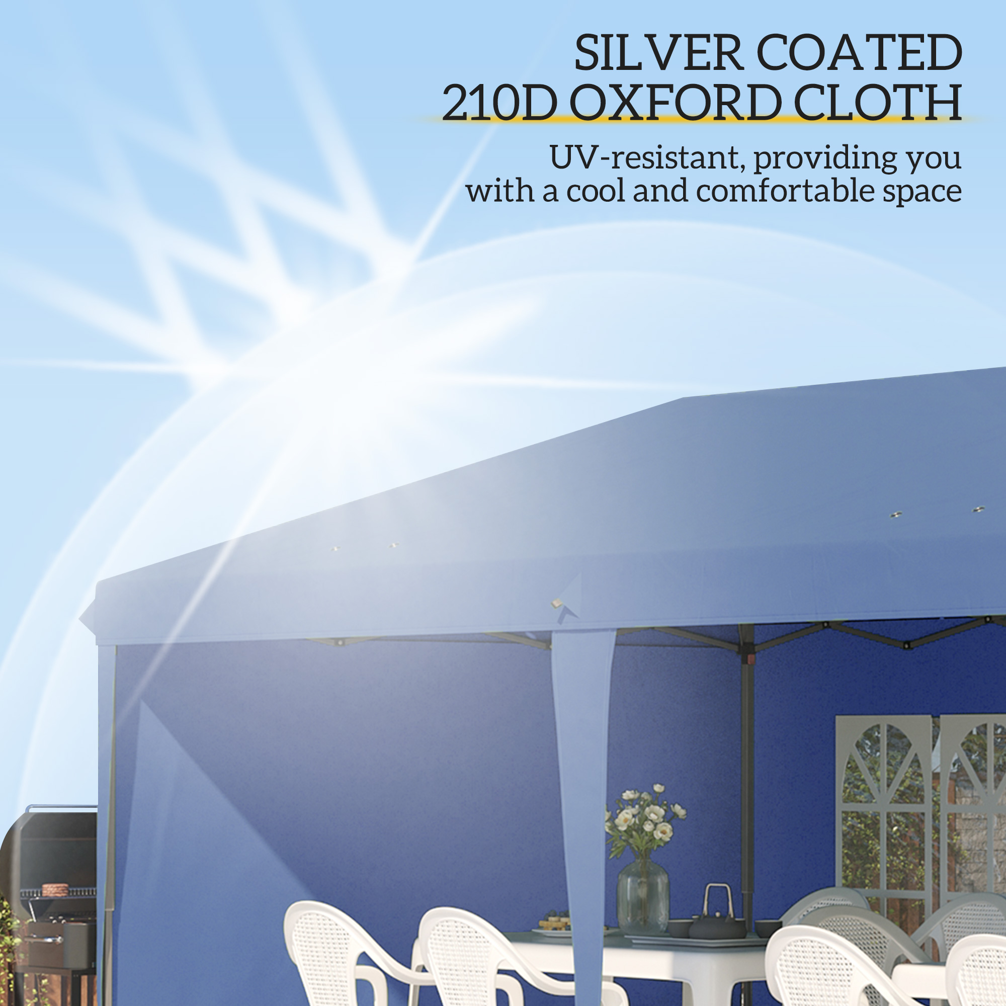 Outsunny 10' x 20' Pop Up Outdoor Party Tent with 4