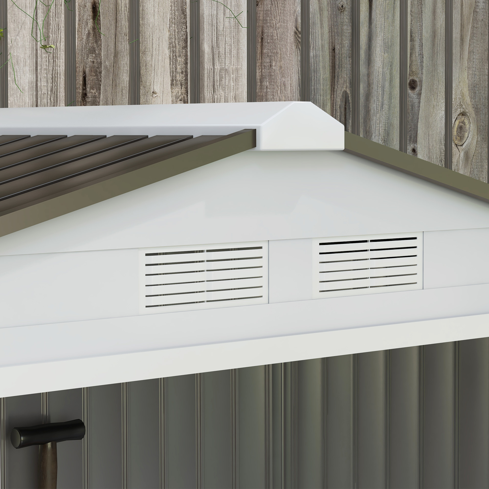 Outsunny 7x4 Garden Tool Shed Metal Storage Shed Silver | Aosom Canada