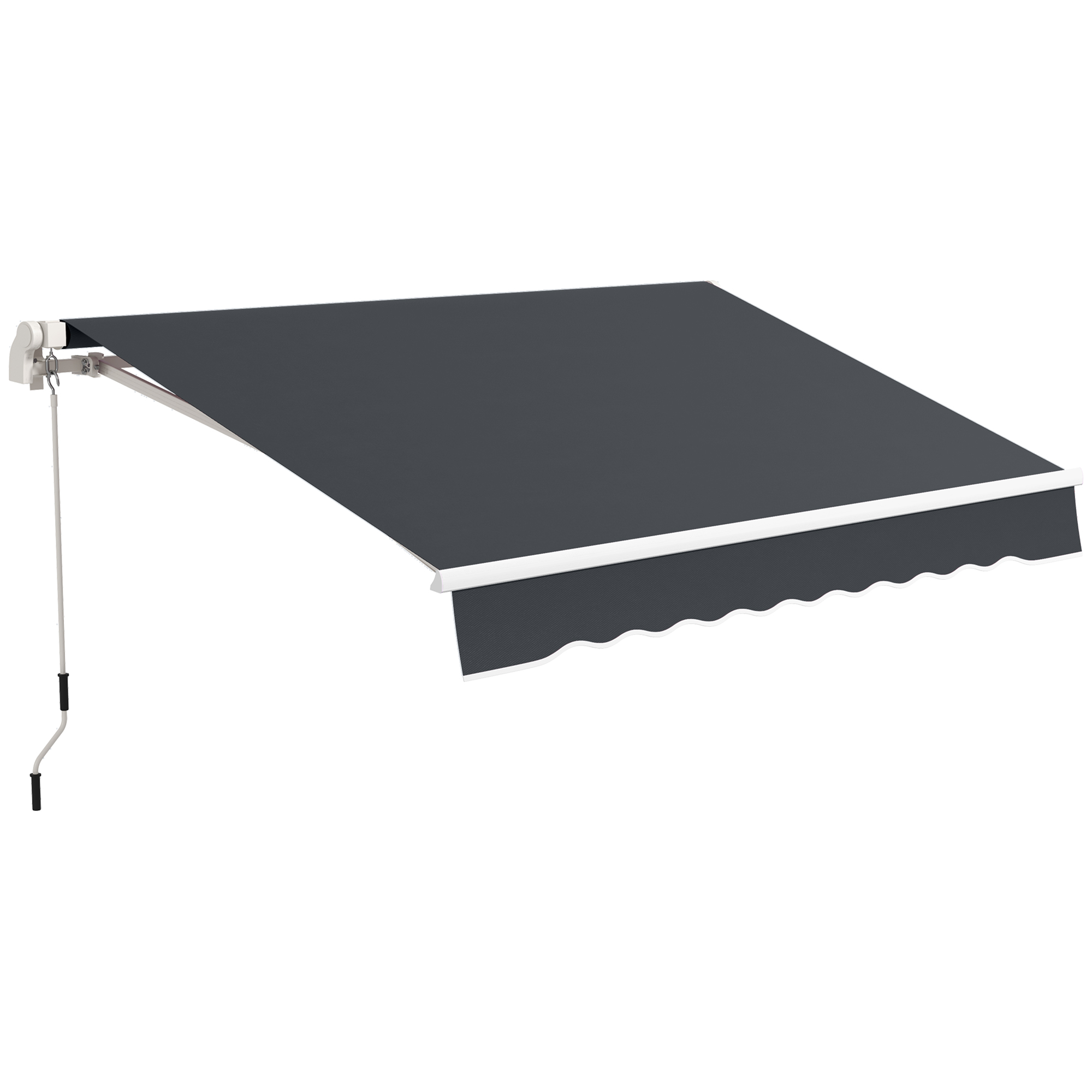SUNNY★★ Outsunny 10' x 6.5' Manual Retractable Awning with LED