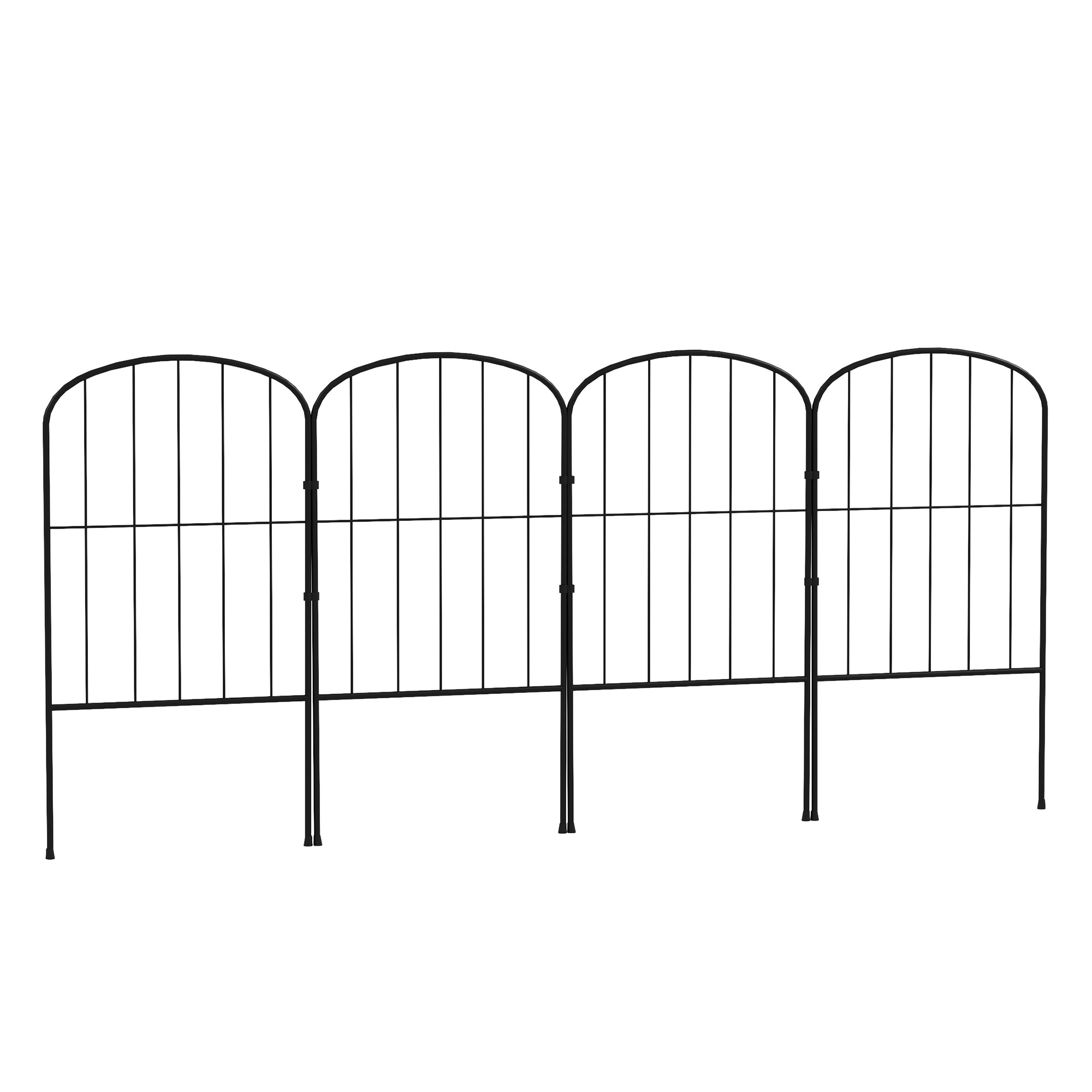 Outsunny 4 Pack Garden Fencing Border, Decorative Fence 4