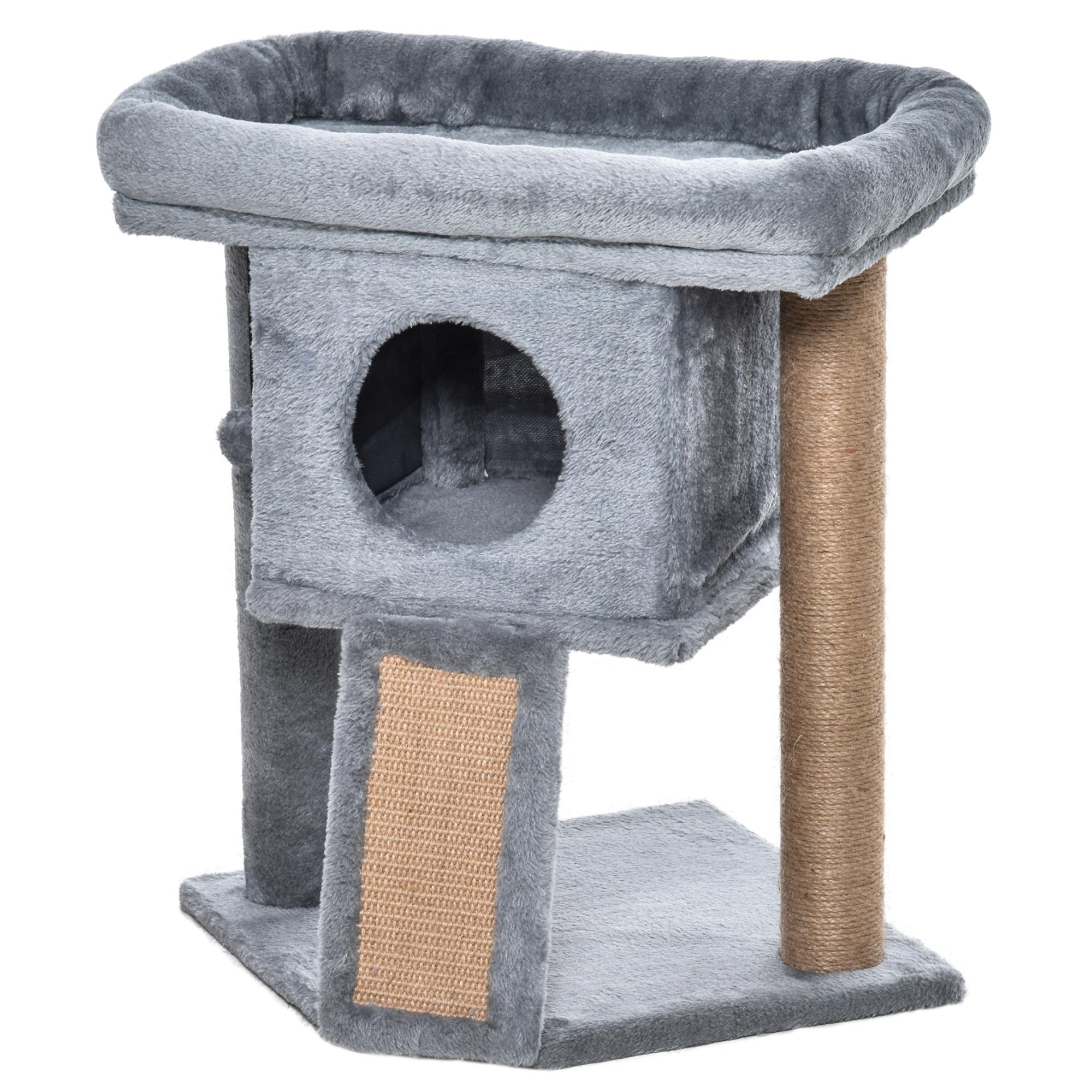 PawHut Cat Tree, Small Cat Tower with Perch, Scratching Post, Cat 
