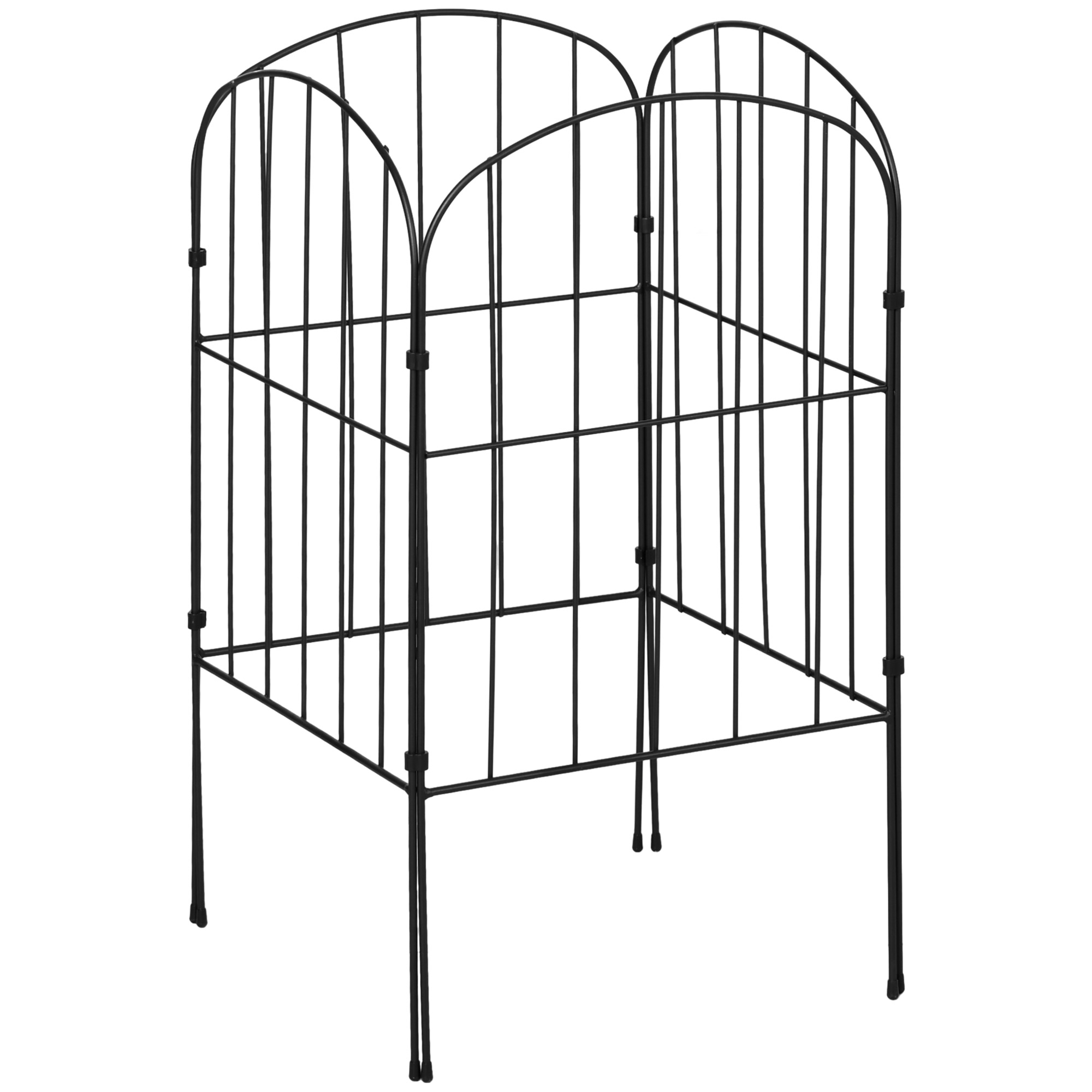 PET 6cm×5m 庭院葱茏 Outsunny 4 Pack Garden Fencing Border, Decorative Fence 4