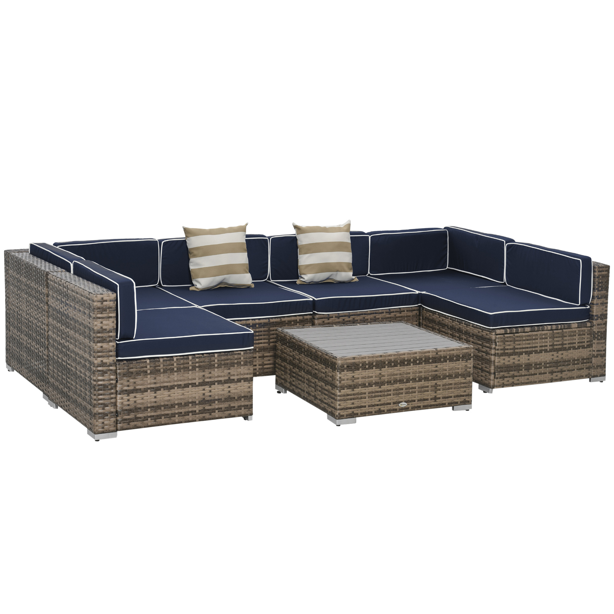 Outsunny 7-Piece Patio Furniture Sets Outdoor Wicker