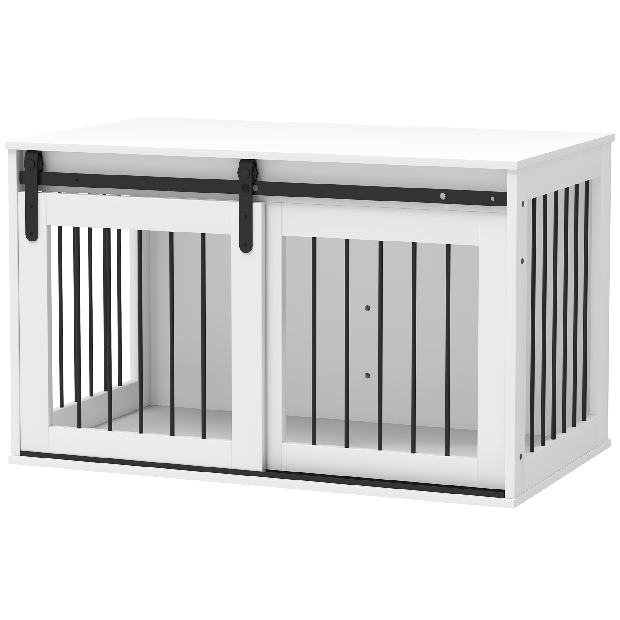 Canine Crate End Side Surface for Spacious Dogs, 39" Canine Crate Furnishing, White 1
