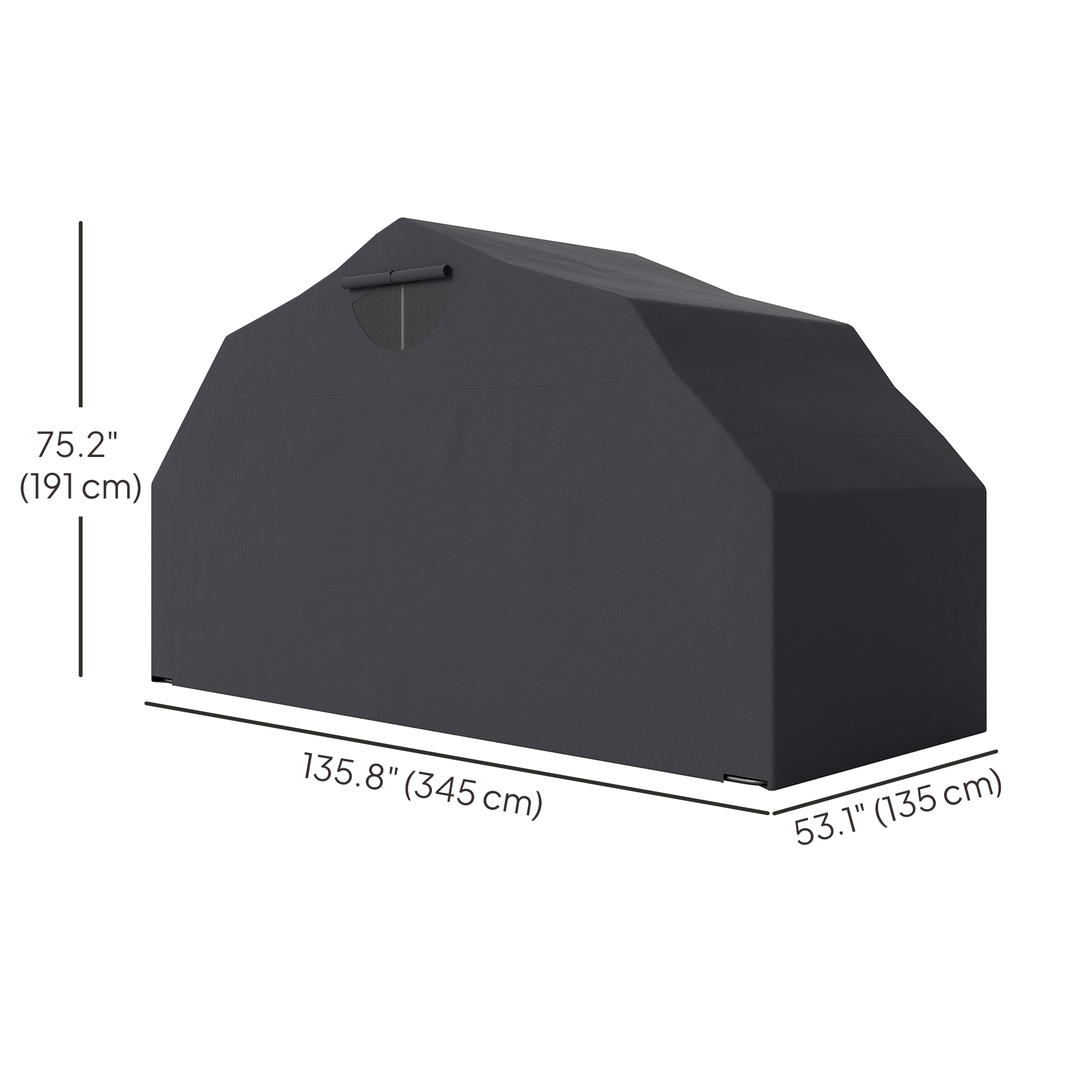 280ShelterEasyPole＆ShelterWINDOWCOVER Outsunny Motorcycle Shelter, Motorbike Garage Waterproof