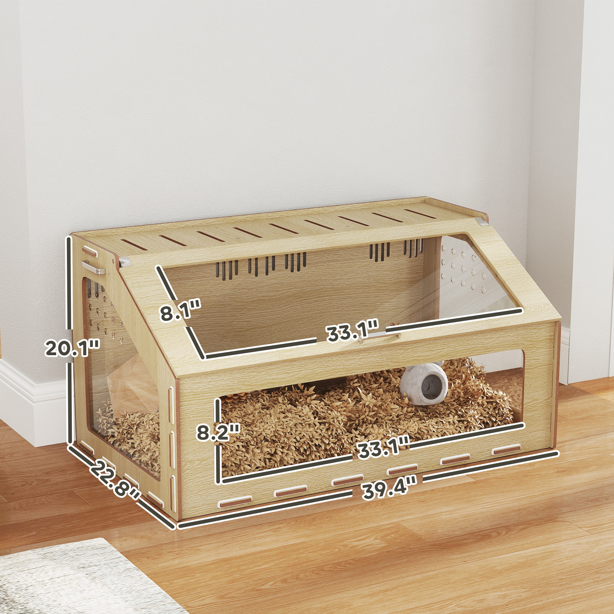 Photo inspiration: Picture Idea: Pawhut 39 Inch Hamster Cage Habitat With Acrylic Window Openable