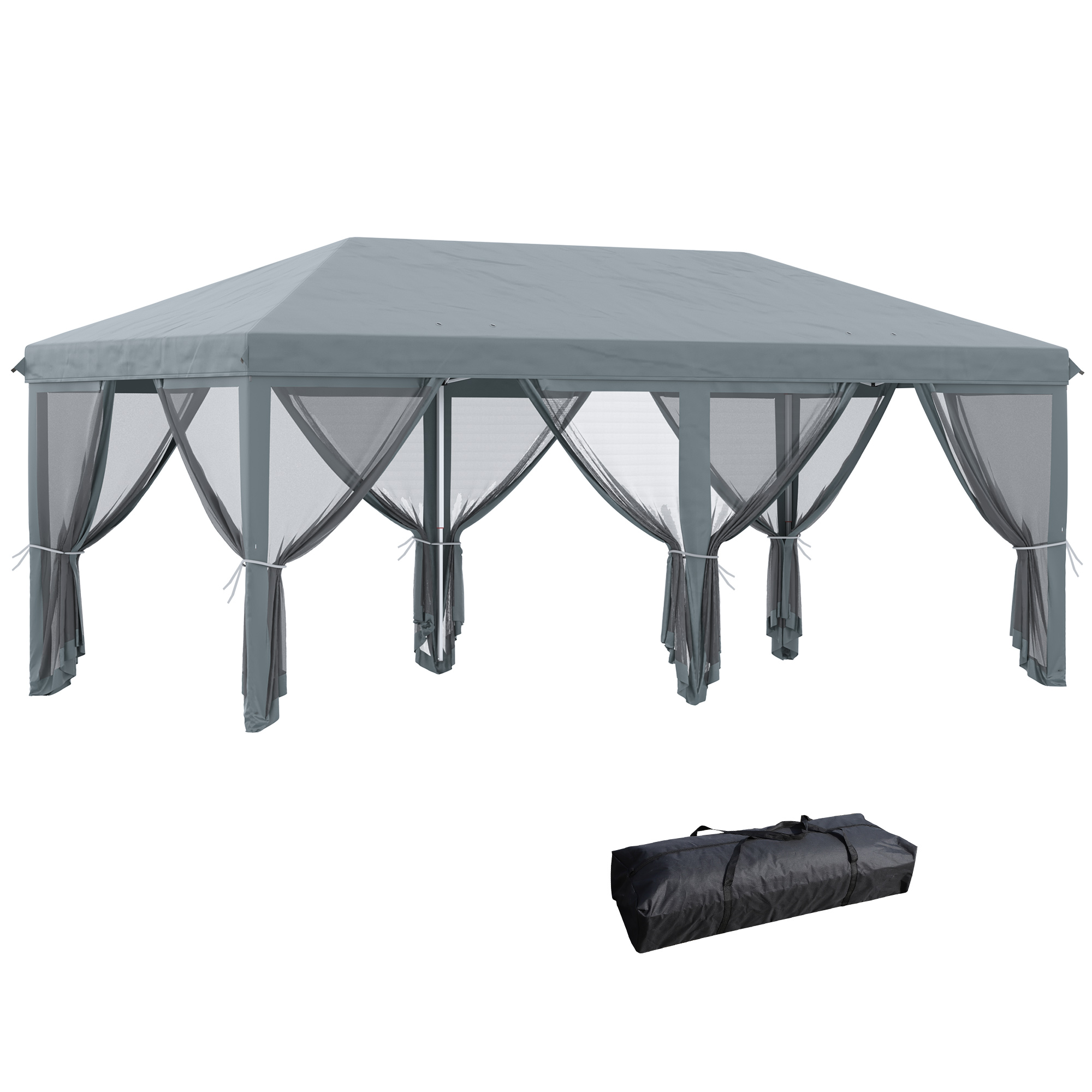 Outsunny 10x20 Backyard Party Tent Heavy Duty Gray | Aosom.com