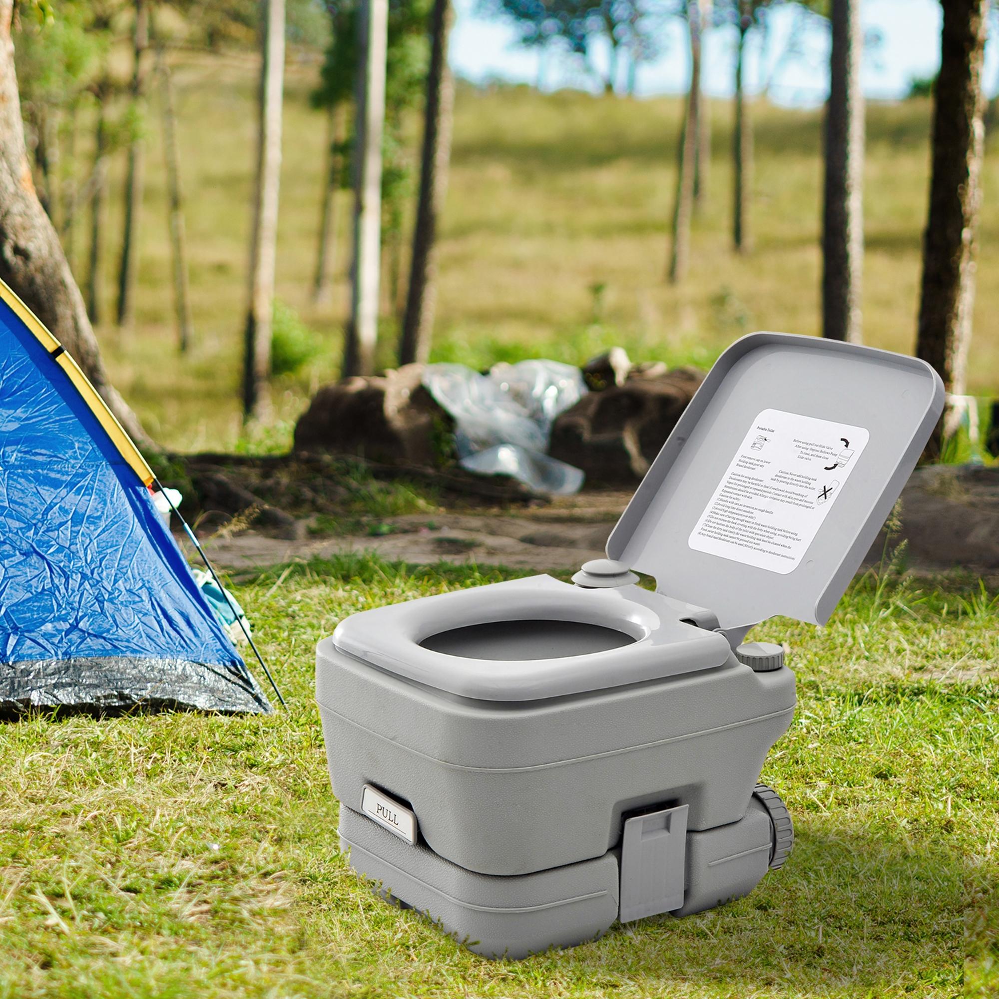 Portable Folding Toilet Portable Camping Toilet - 10L / 2.6 Gallon Flush  Travel Potty For Indoor & Outdoor Use Cassette Toilet