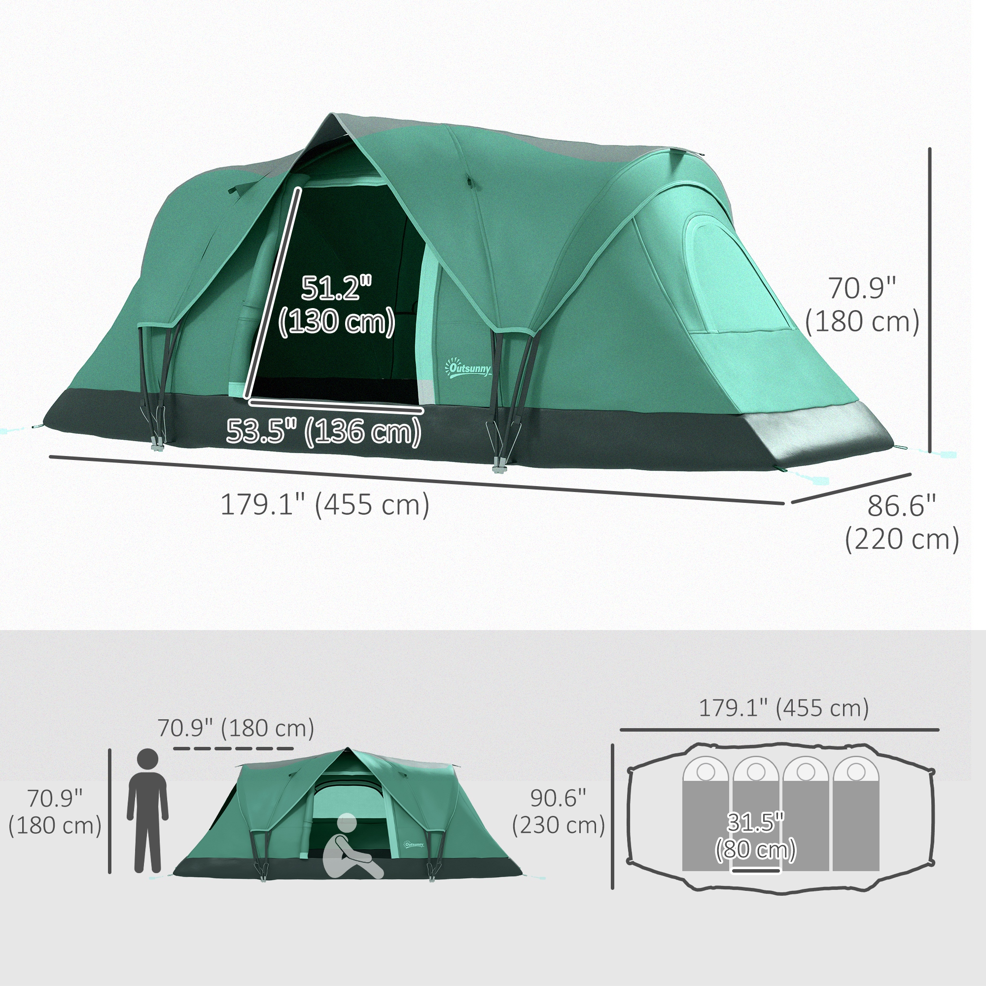 【WANB】2021 TENT C-2 WE ARE NOT BRAND Cloud tunnel 2 tent - Spacious & Family - Camping